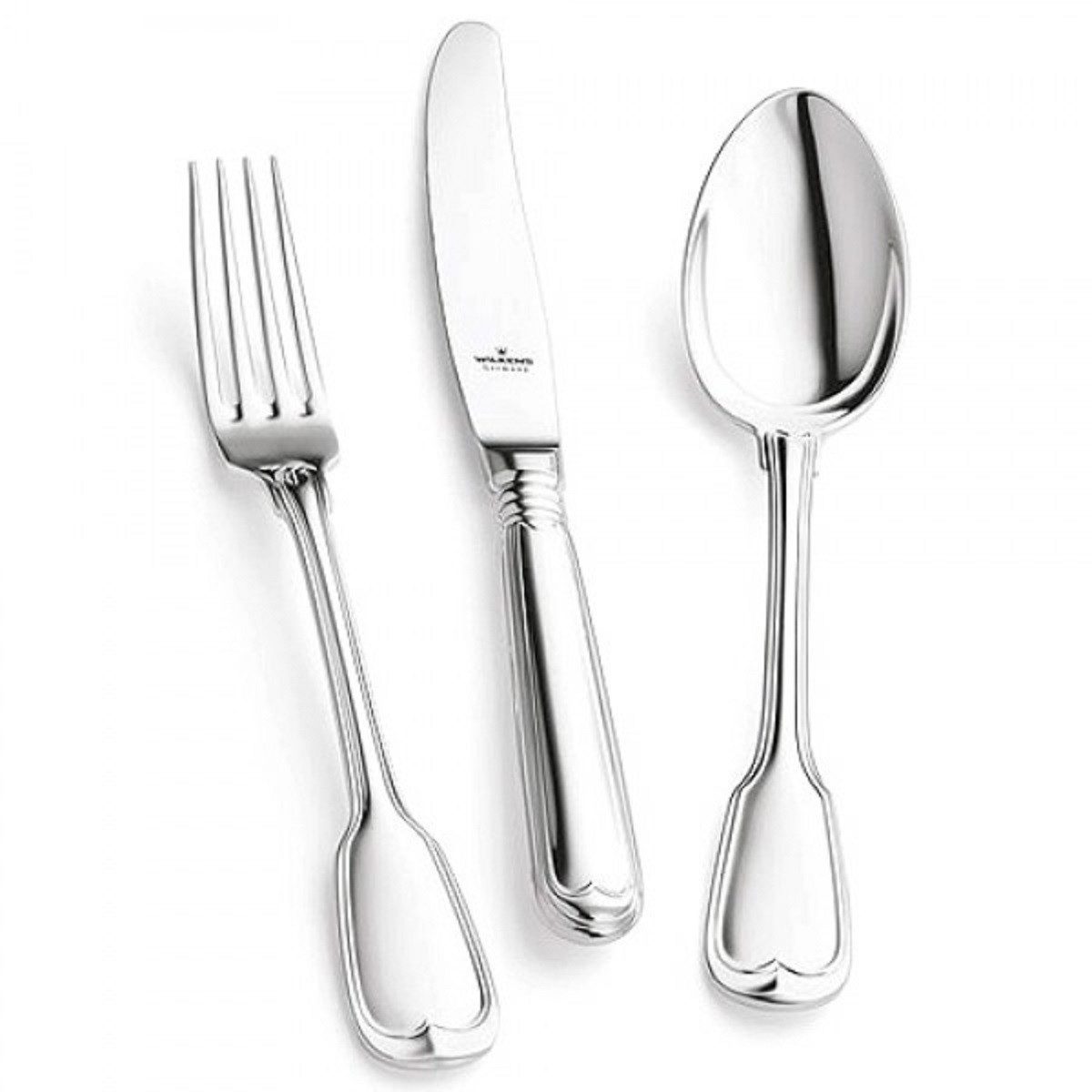 WILKENS Besteck-Set Wilkens 30-tlg. Edles Besteck Set Augsburger Faden Royal Versilberung (30-tlg), 180g Royal Versilberung