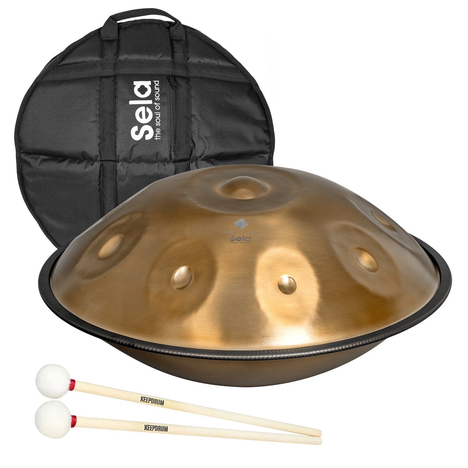 Handpan Sela SE300 Harmony Handpan Bb2 Amara mit Schlägel