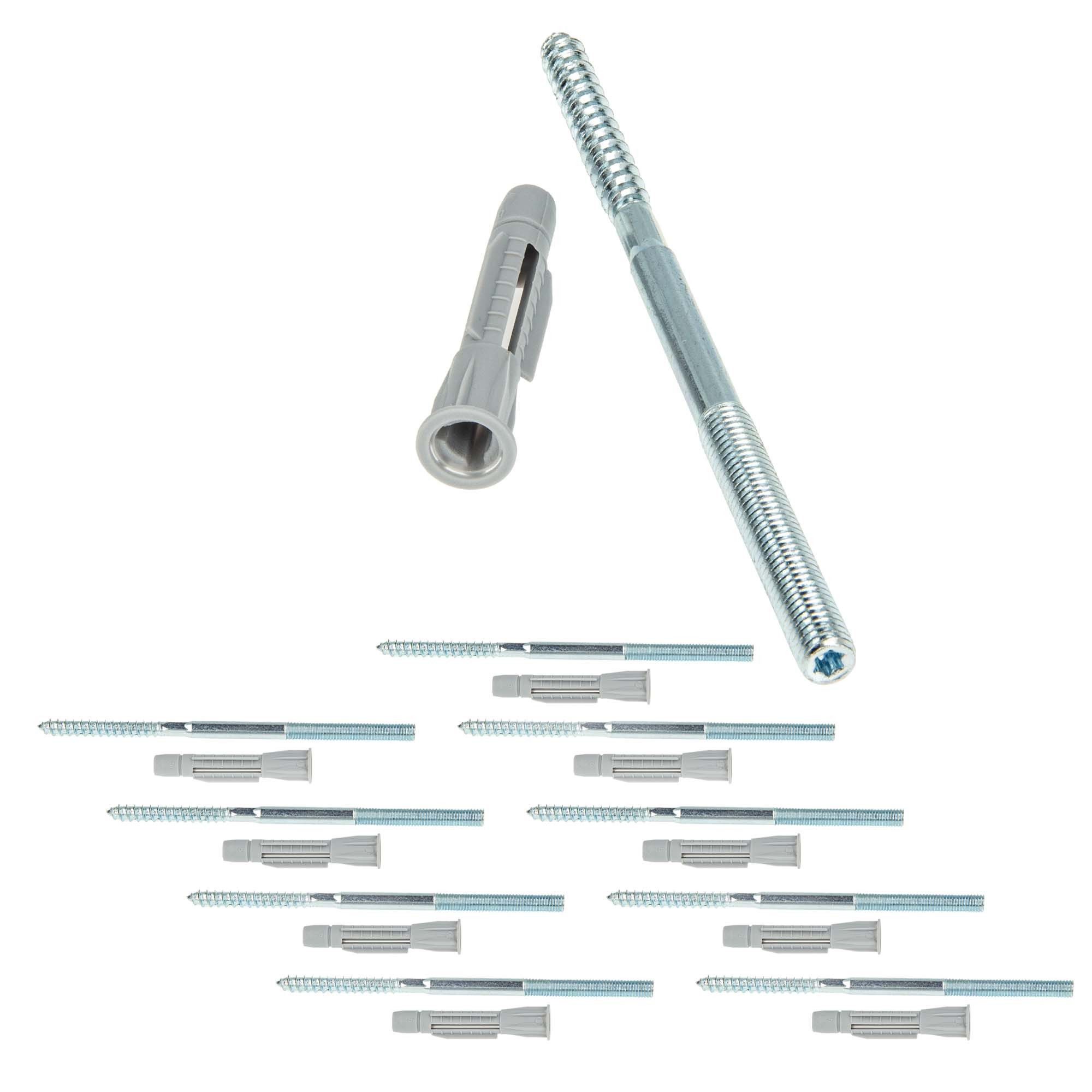 tecuro Stockschraube Stockschraube M8 / M10 - Stahl verzinkt, mit Universal Hohlraumdübel