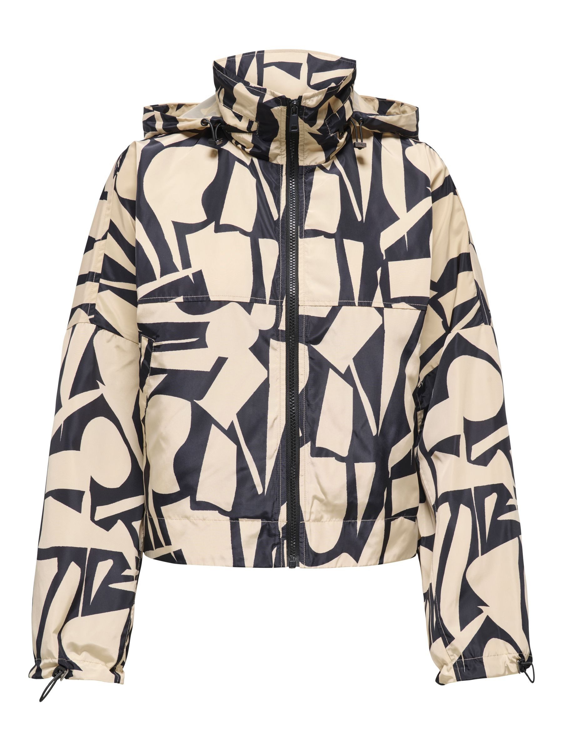 ONLY Blouson Leichtes Design Stehkragen Kapuze Moderner Print Look (1-St) ONLBETTY BATSLEEVE LIFE AOP JACKET OTW