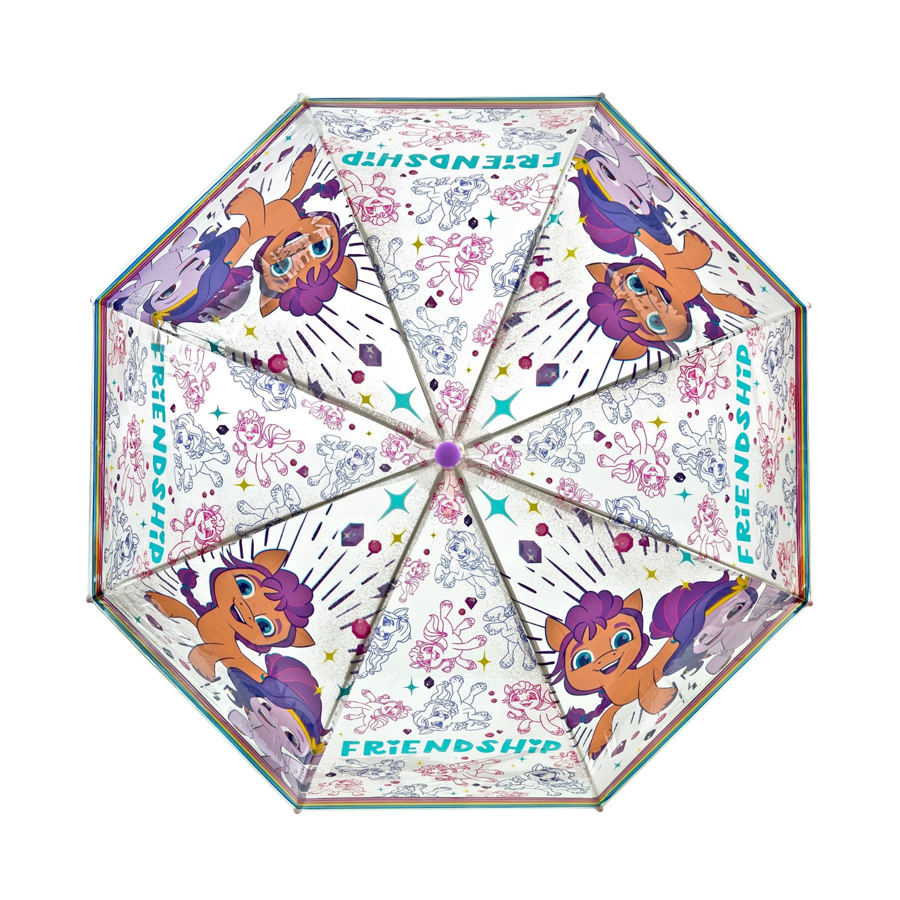 My Little Pony Stockregenschirm ⌀ 67,5 cm Kinder Regenschirm transparent mehrfarbig Stockschirm