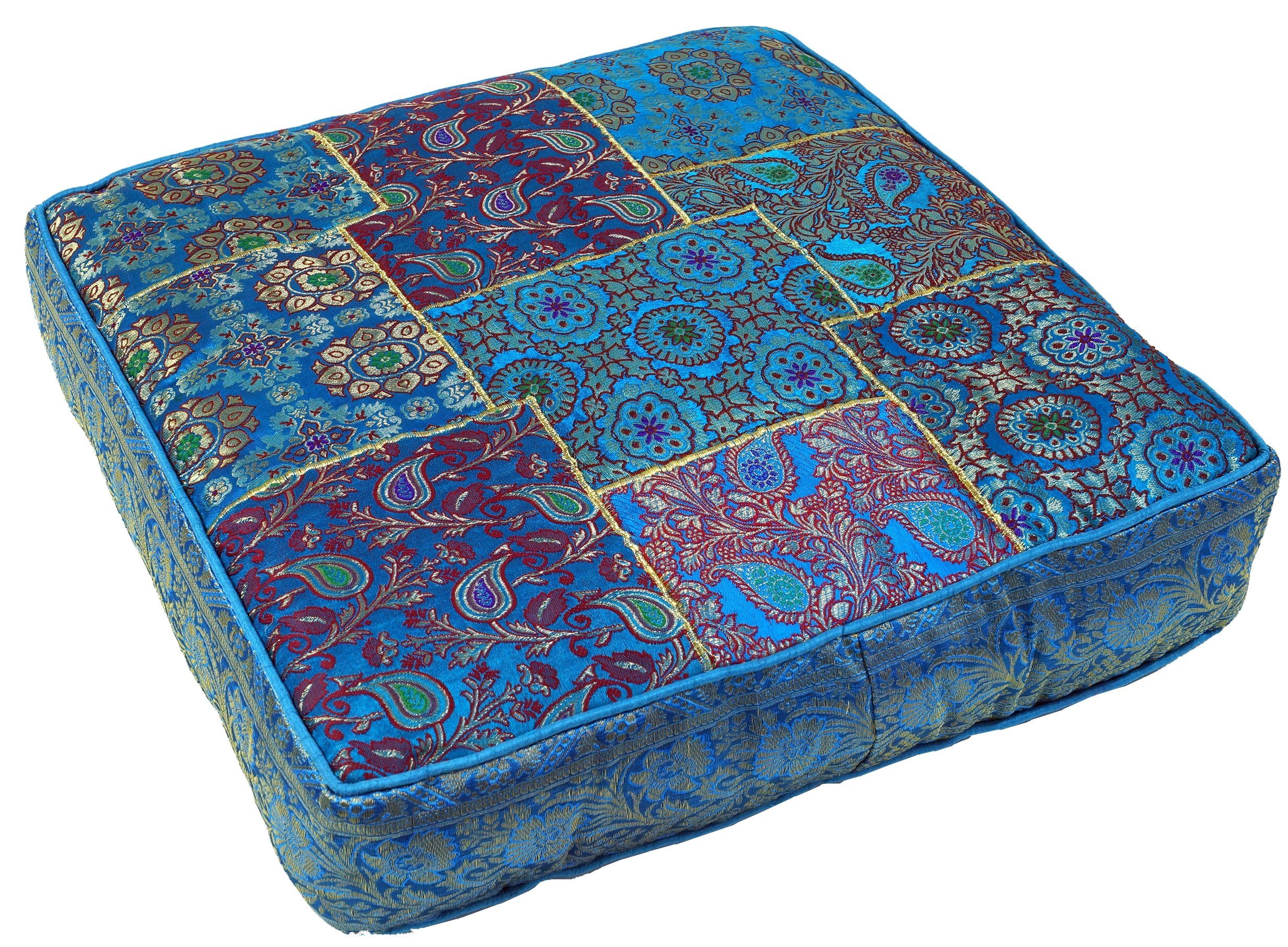 Guru-Shop Sitzkissen Orientalisches eckiges Patchwork Kissen 50 cm,..