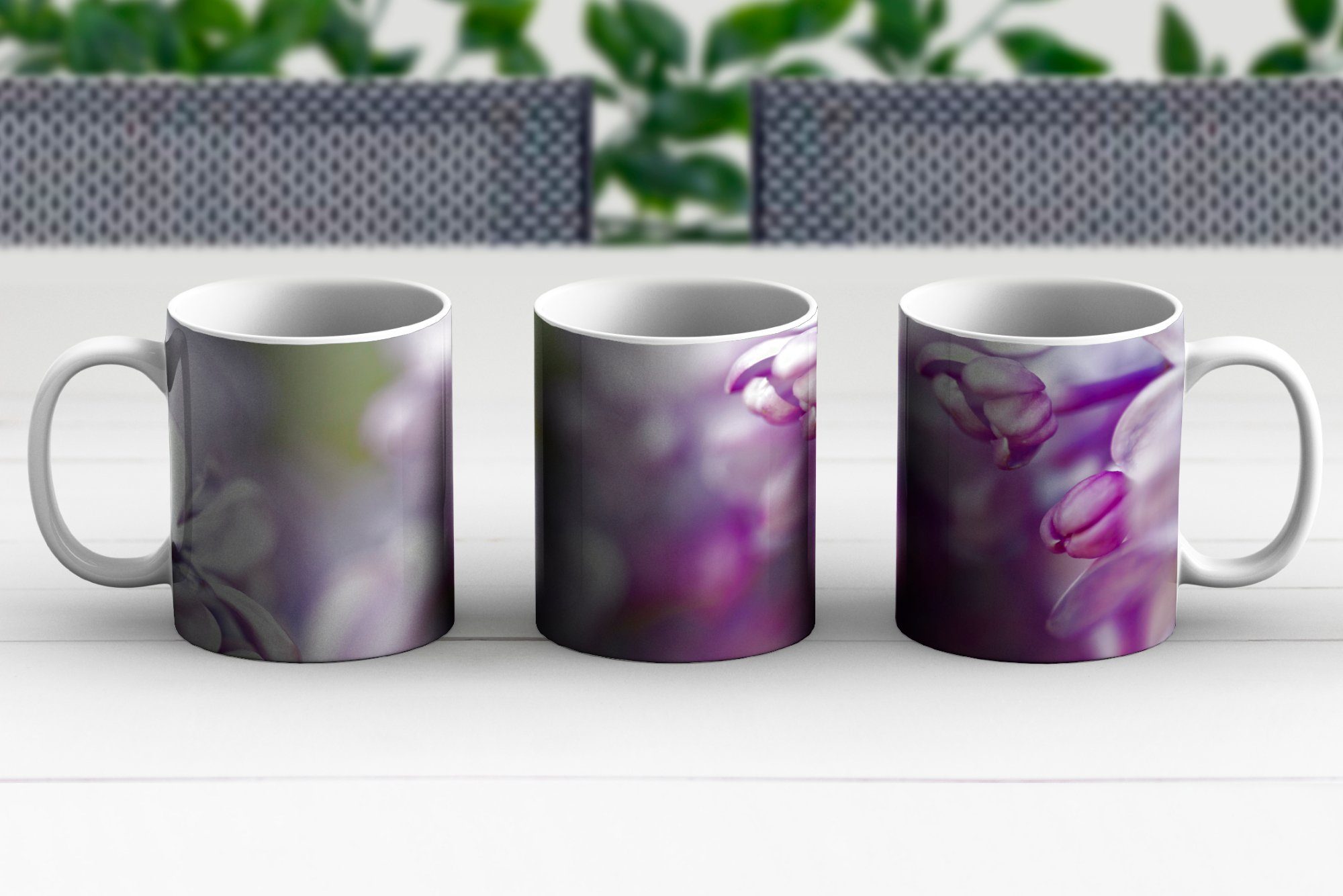 MuchoWow Teetasse, Tasse Teetasse, Keramik, eines Geschenk Nahaufnahme Becher, Lavendels, lila Kaffeetassen,