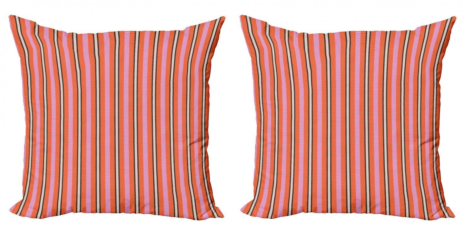 Geometrisch Streifen-Muster Doppelseitiger Kissenbezüge Accent Digitaldruck, (2 Modern Abakuhaus Stück), Rhythmische