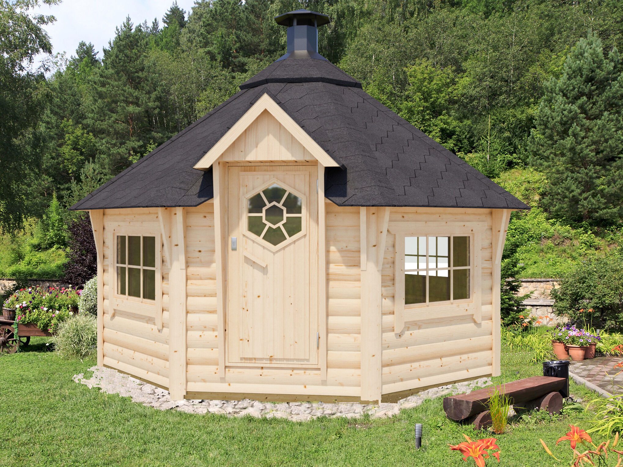 Fjordholz Grillkota Lasse 12,0m² DeLuxe