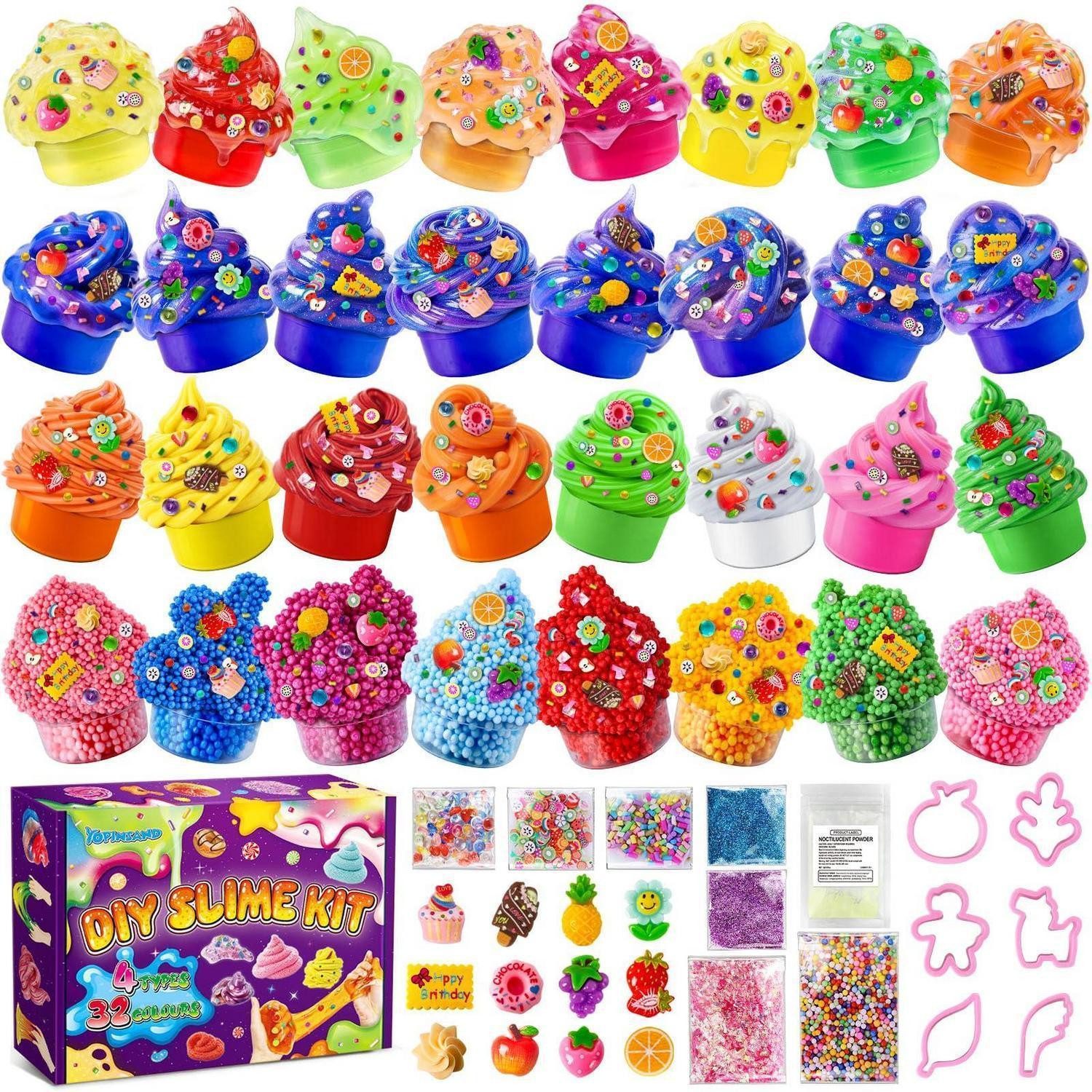 Wootoy Kreativset Galaxy Slime 24er Set, (bunte Schleimkugeln in 6 ...