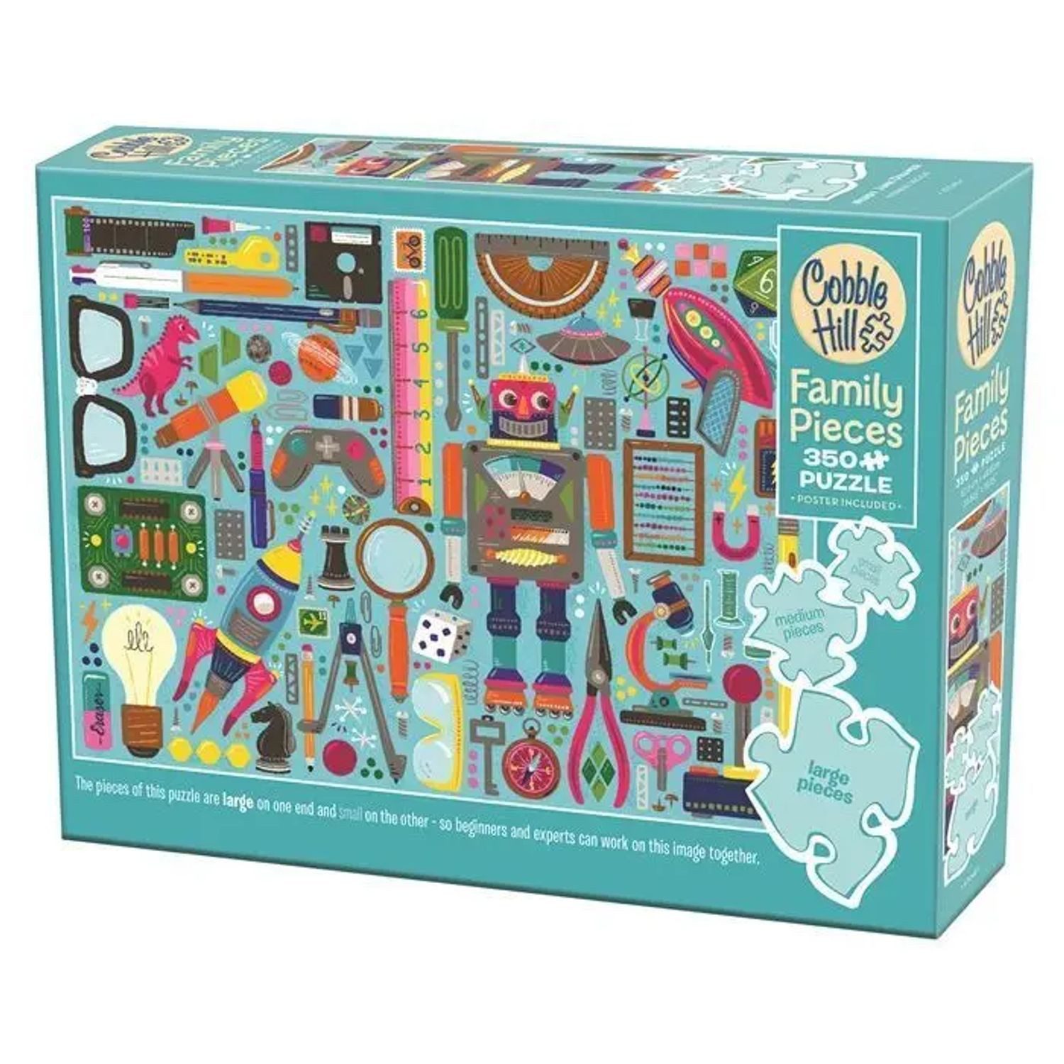 BrainBox Puzzle COBBLE HILL PUZZLES - Bunter Krimskrams 350 Teile, 350 Puzzleteile