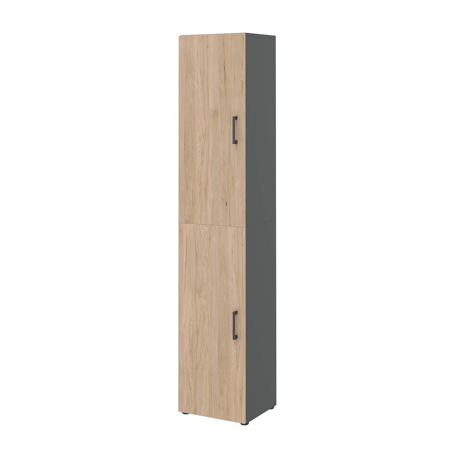 röhr Aktenschrank Aktenschrank VI - zweitürig, 6 Fächer - Anthrazit/Hickory