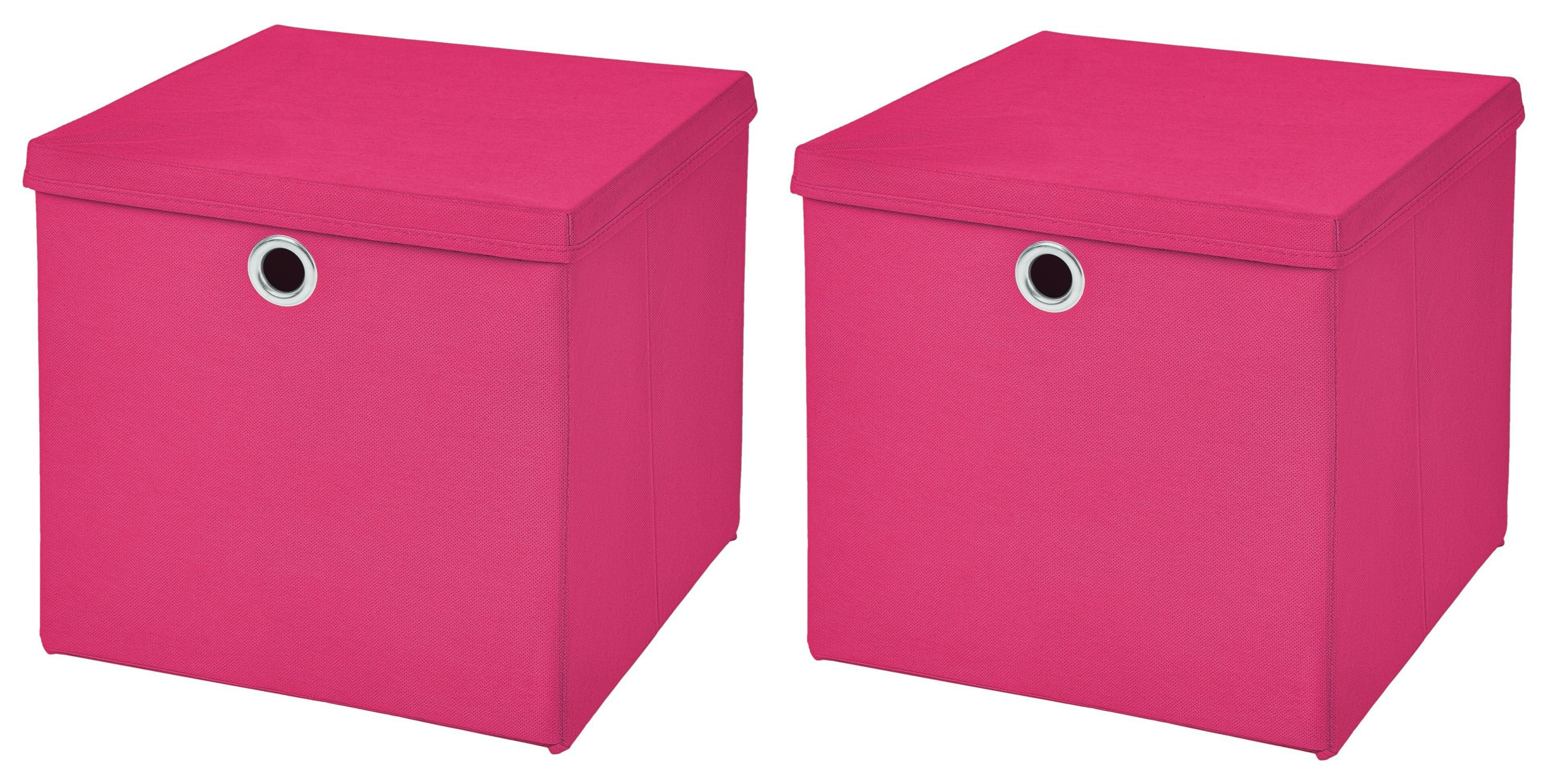 StickandShine Faltbox 2er SET 32 x 32 x 32 cm mit Deckel – perfekt für KALLAX - 19 Farben