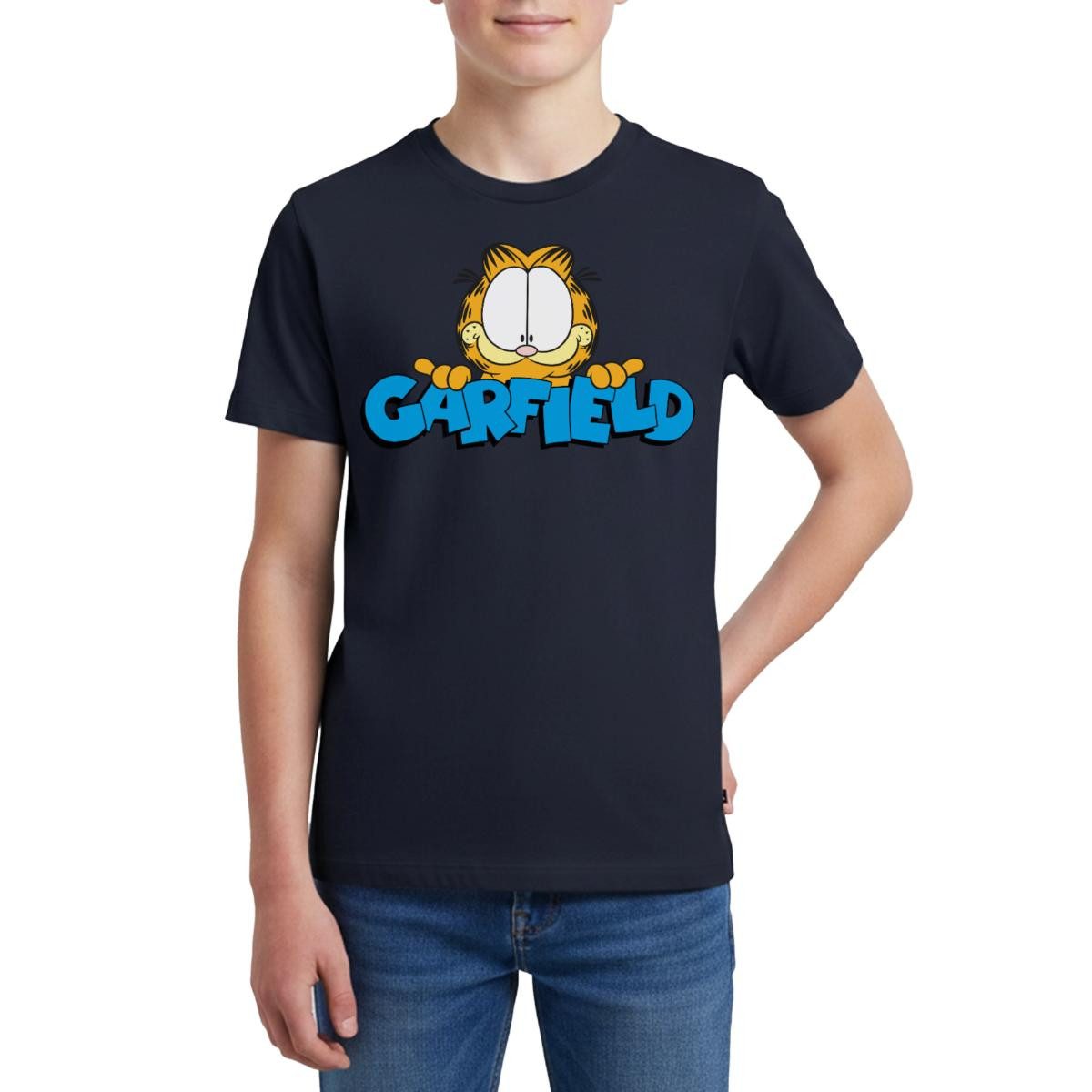 T-Shirt Garfield Gesicht Logo Teenager Premium T-Shirt