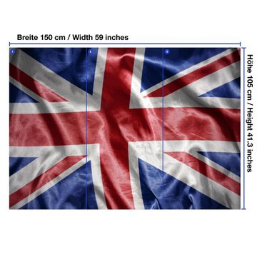 wandmotiv24 Fototapete Wehende Britische Flagge, glatt, Wandtapete, Motivtapete, matt, Vliestapete
