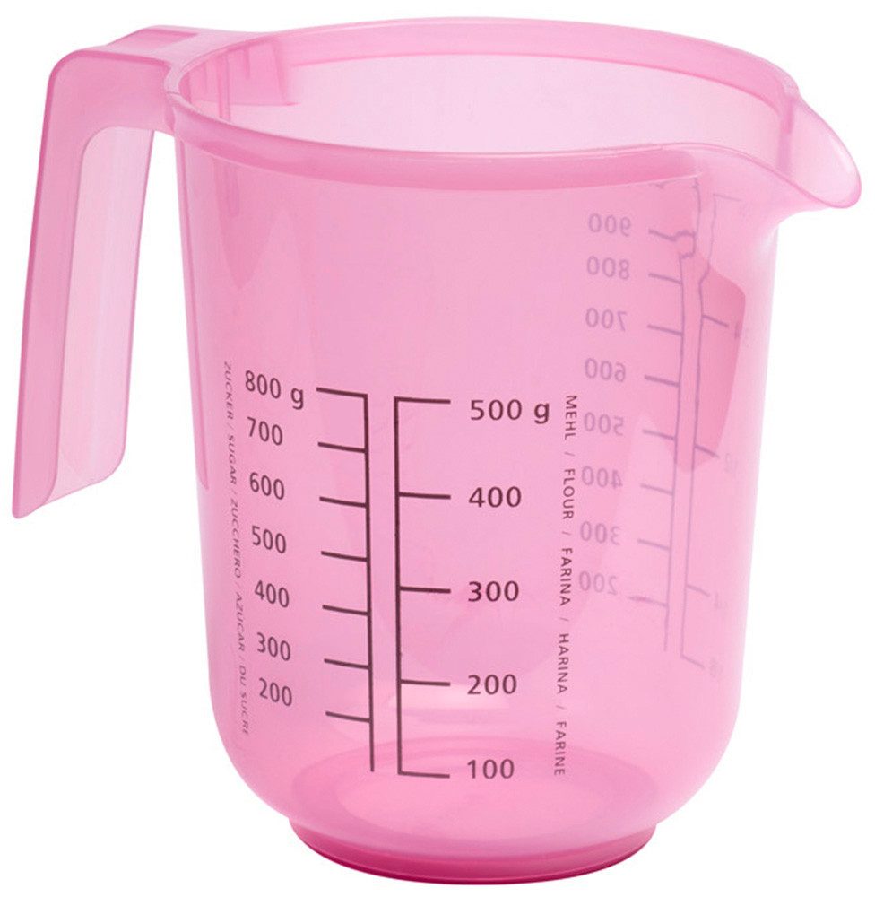 APS Rührschüssel - Rührbecher mit Deckel, inklusive Spritzschutz, Kunststoff, (1-tlg), Ø 12,5 cm, Höhe 16 cm, 1 Liter, aus Polypropylen