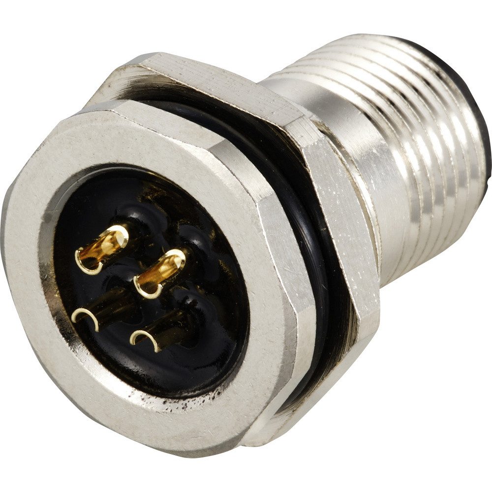 TRU COMPONENTS Steckdose TRU COMPONENTS TC-12833064 Sensor/Aktor Einbaustecker M12 Stecker, Ein, TC-12833064