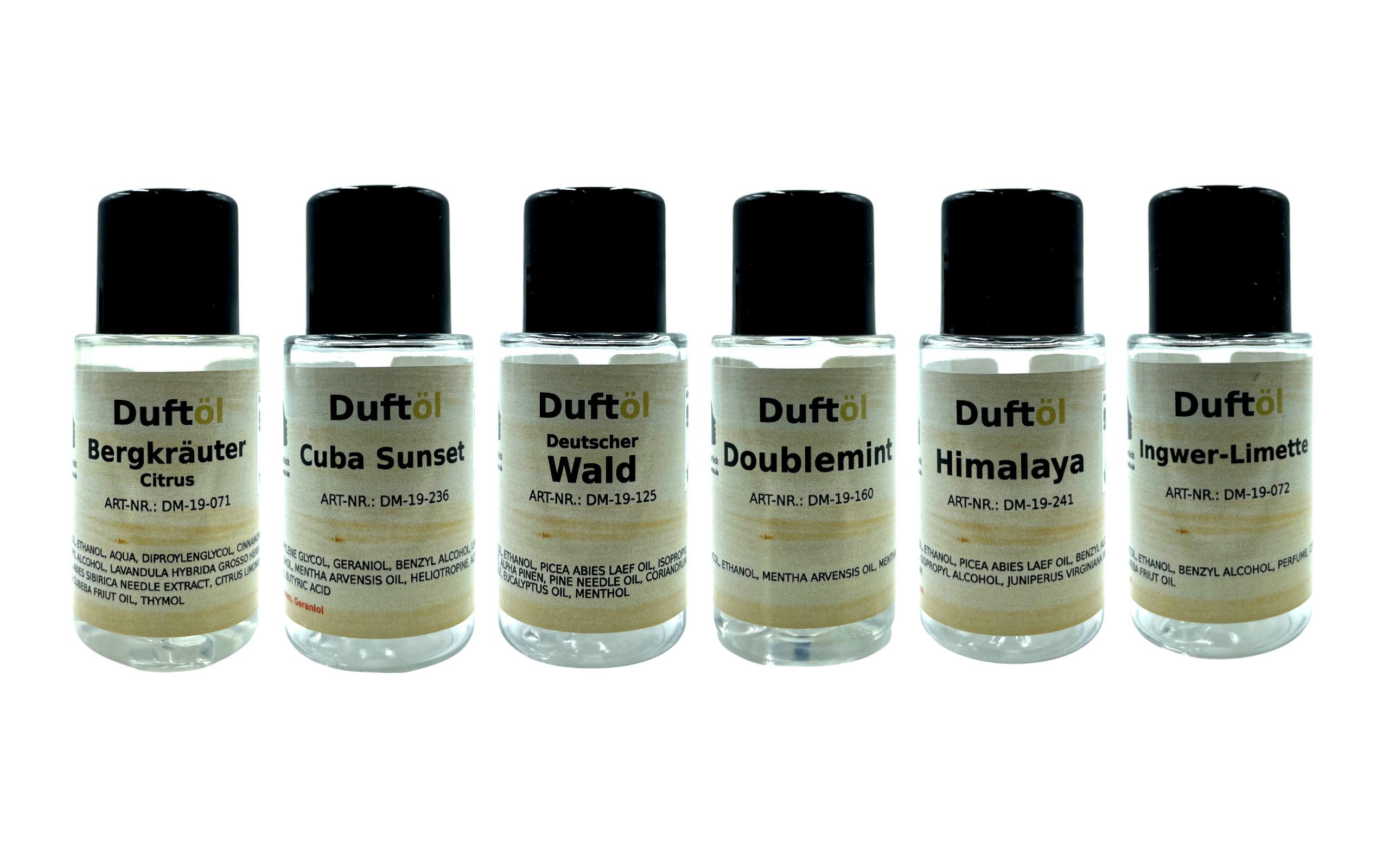 Dufte Momente Duftöl (Set, 6-St., 6 x 20ml Duftöl), naturreine ätherische Öle, vegan, ohne Tierversuche