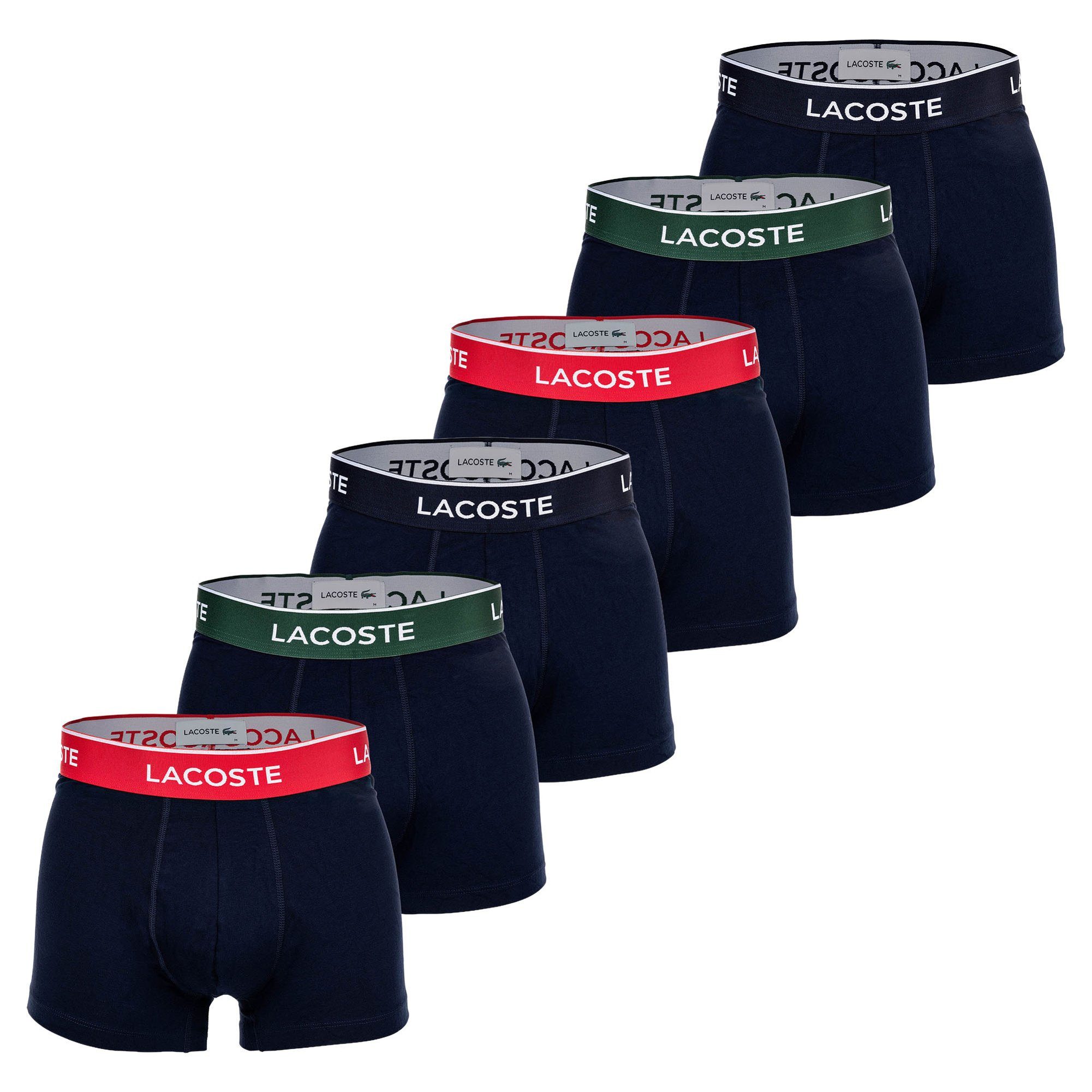 Lacoste Boxer Herren Boxershort 6er Pack Baumwolle (Packung, 6er Pack)