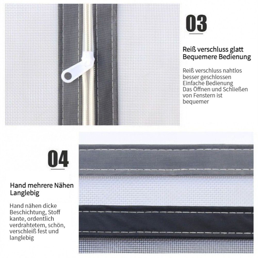 Rouemi Schwarz Eingangstrennvorhänge Insektenschutzvorhänge,Türvorhänge,katzensichere Insektenschutz-Vorhang