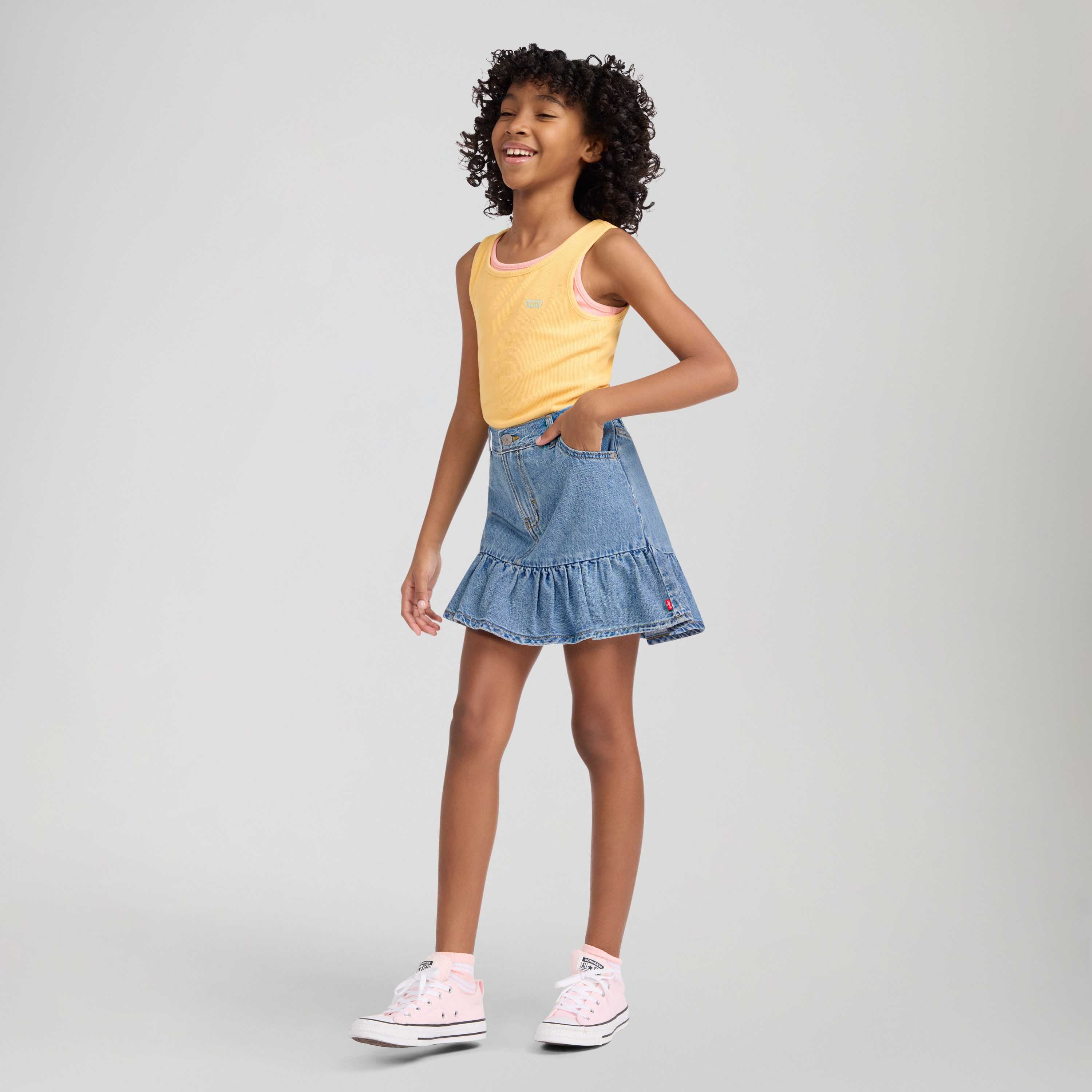Levi's® Kids Minirock LVG FLOUNCE SKORT for Girls, halb Shorts halb Rock, im 5-Pocket-Style