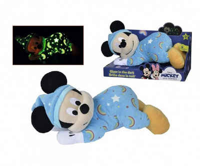 Disney Kuscheltier Mickey Mouse Kuscheltier Plüschtier 30 cm leuchtet im Dunkelen (1-St), Super weicher Plüsch Stofftier Kuscheltier für Kinder zum spielen