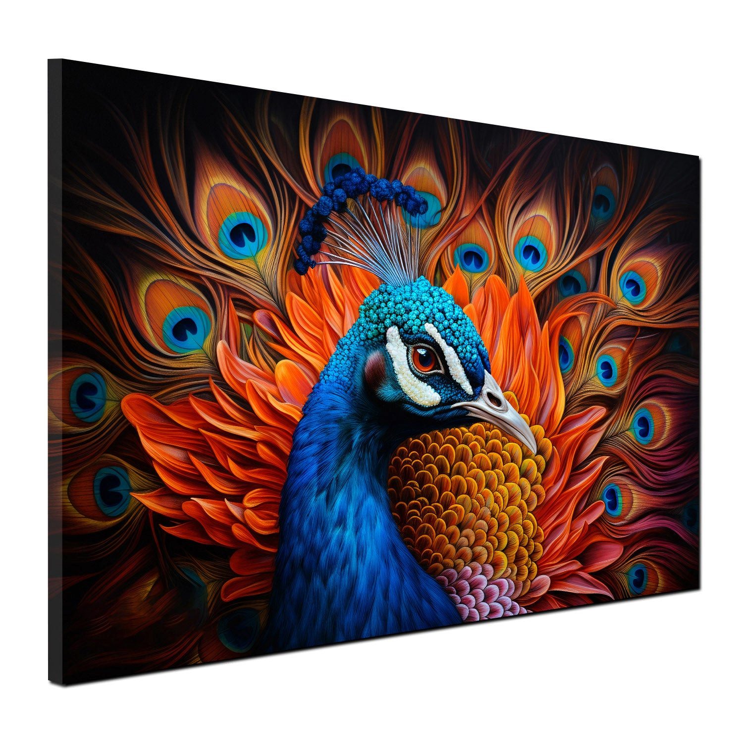 Artedinoi Leinwandbild Pfau Wandbild Leinwandbild Kunstdruck XL Wanddeko Wohnzimmer