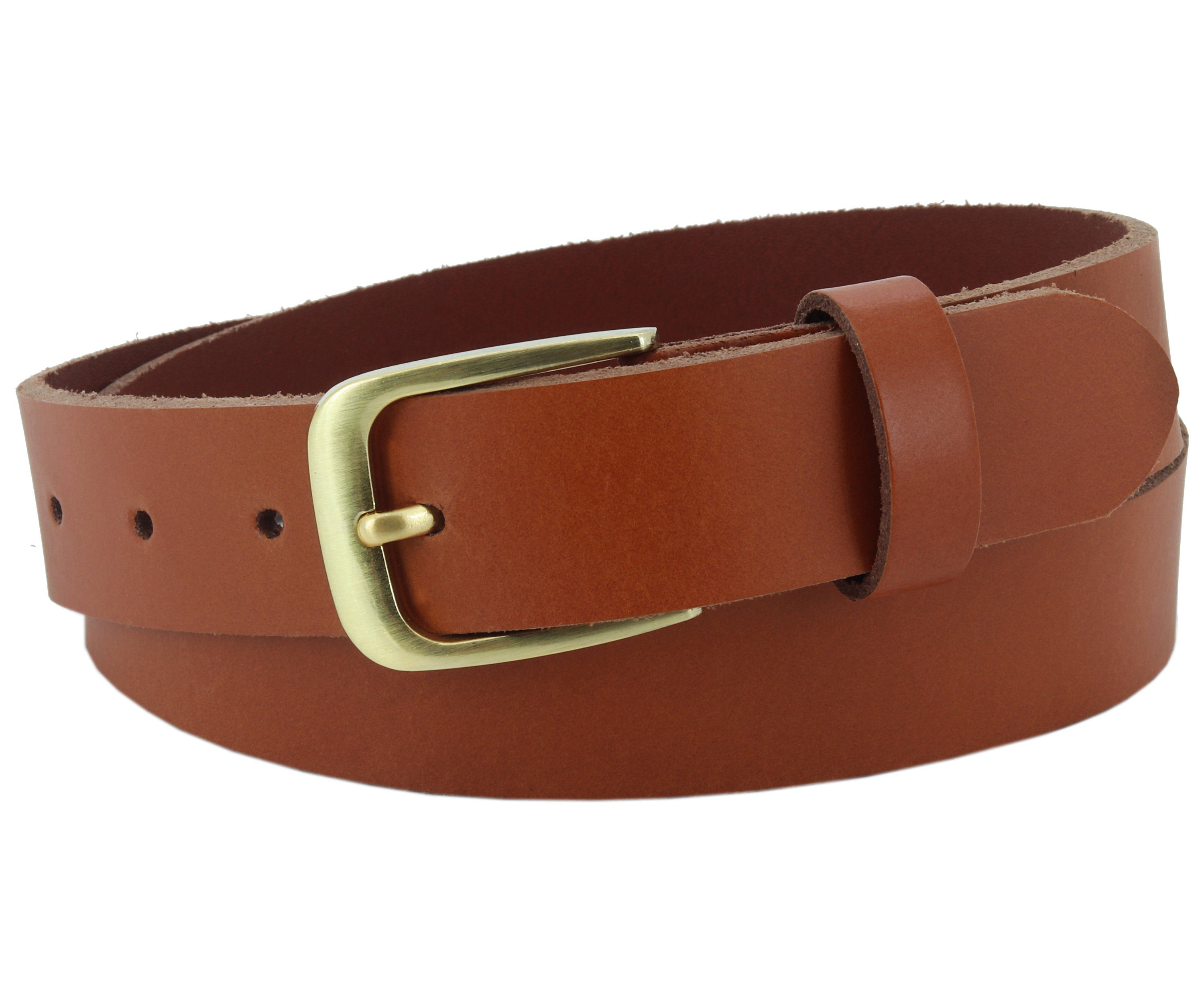 COLOGNEBELT Ledergürtel C16-PL 3 cm breiter Ledergürtel in Cognac mit Gürte günstig online kaufen