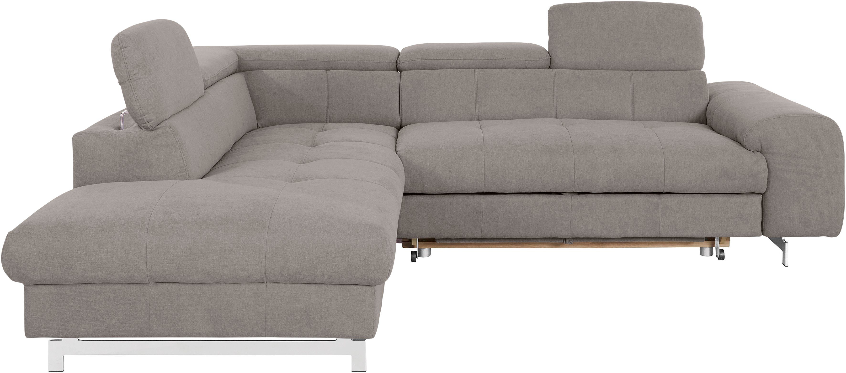 COTTA Ecksofa Chef L-Form, mit Kopfteilverstellung, günstig online kaufen