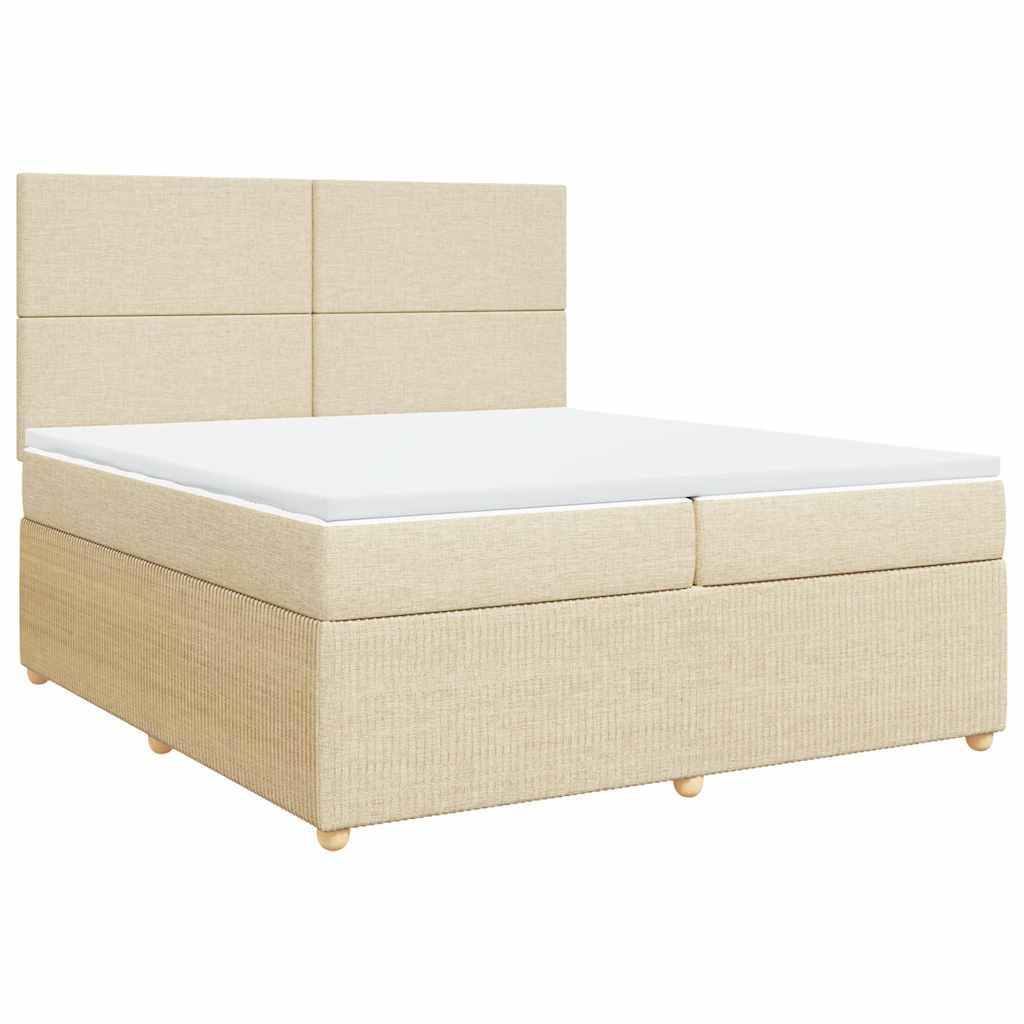 vidaXL Bett Boxspringbett mit Matratze Creme günstig online kaufen