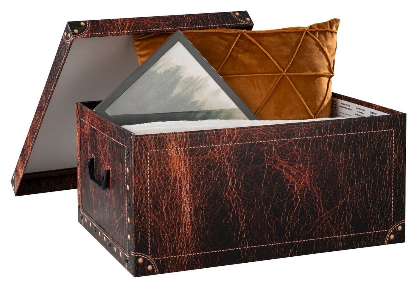 Thumbnail - Home4You Aufbewahrungsbox Aufbewahrungsbox, Braun, B 37 cm (1 St)