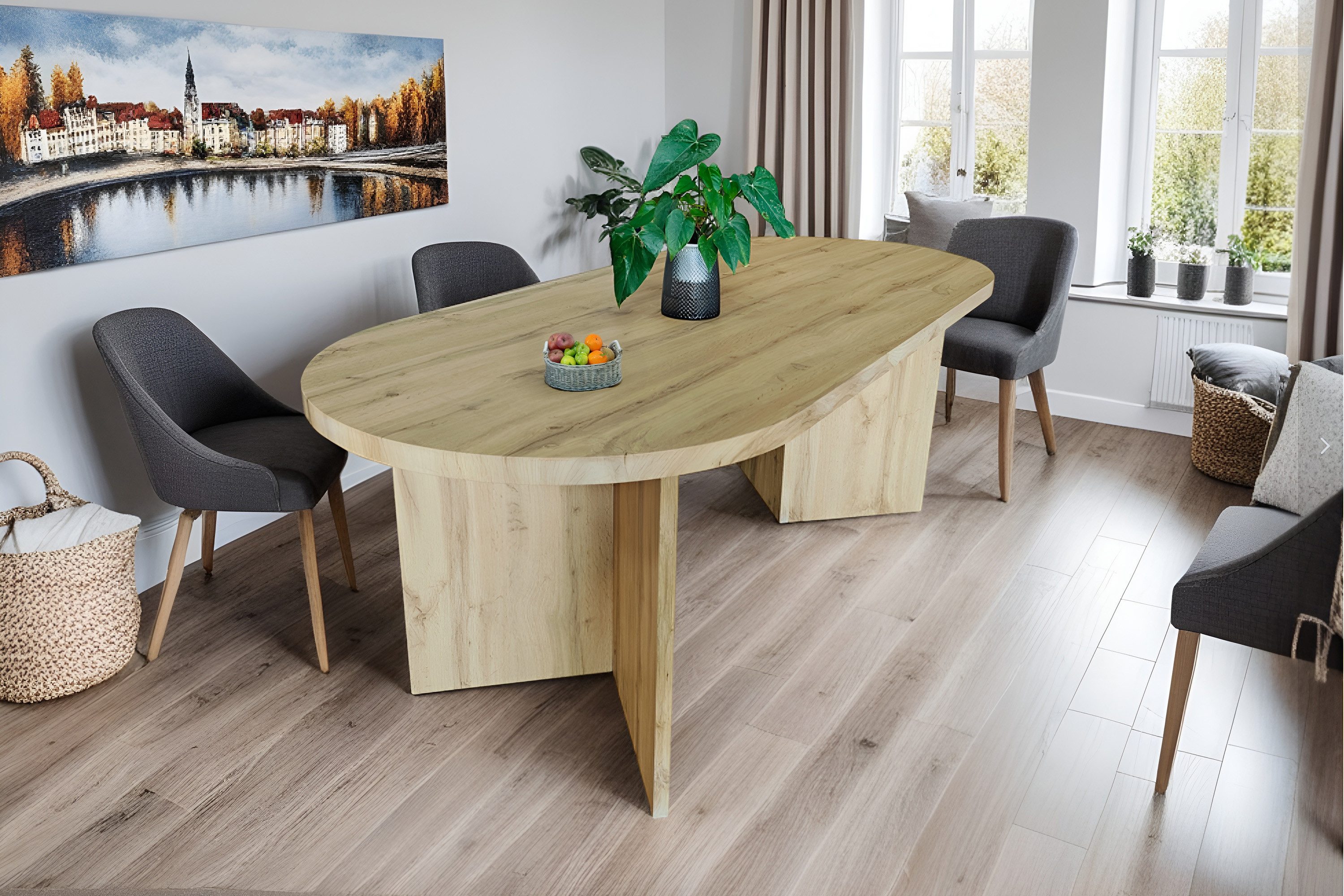 SAM® Esstisch Ova, ovale Tischplatte, V-Form, günstig online kaufen