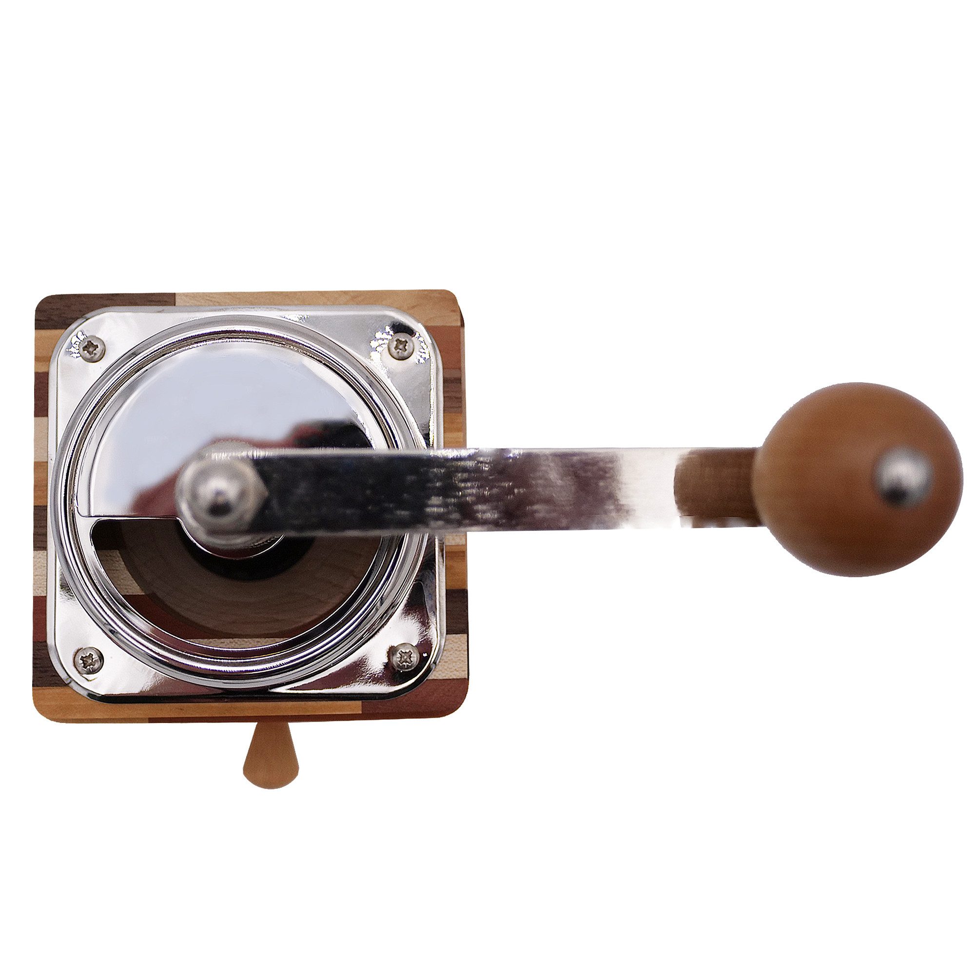 ZASSENHAUS Kaffeemühle Zassenhaus Kaffeemühle MONTEVIDEO, 0 W, Kegelmahlwerk, 50 g Bohnenbehälter, Kombination aus Edelstahl und edlen Hölzern, Kompaktes Design