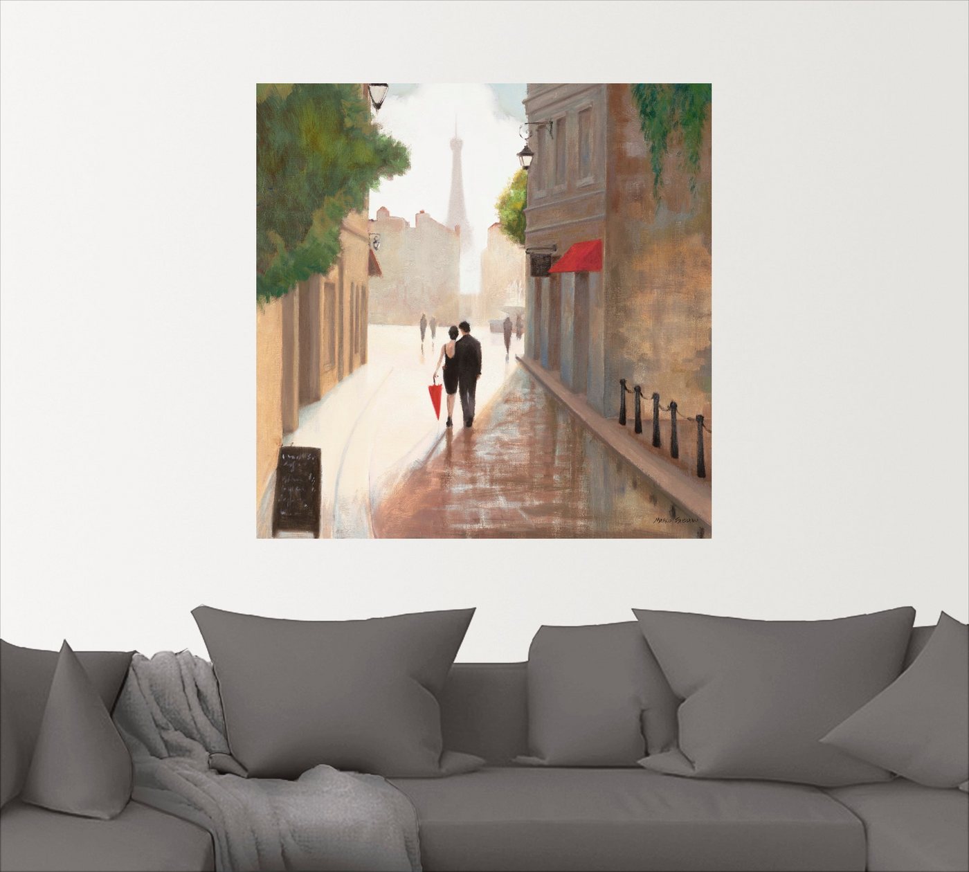 Artland Wandbild »Paris Romanze I«, Frankreich (1 Stück), in vielen Größen & Produktarten -Leinwandbild, Poster, Wandaufkleber / Wandtattoo auch für Badezimmer geeignet-kaufen