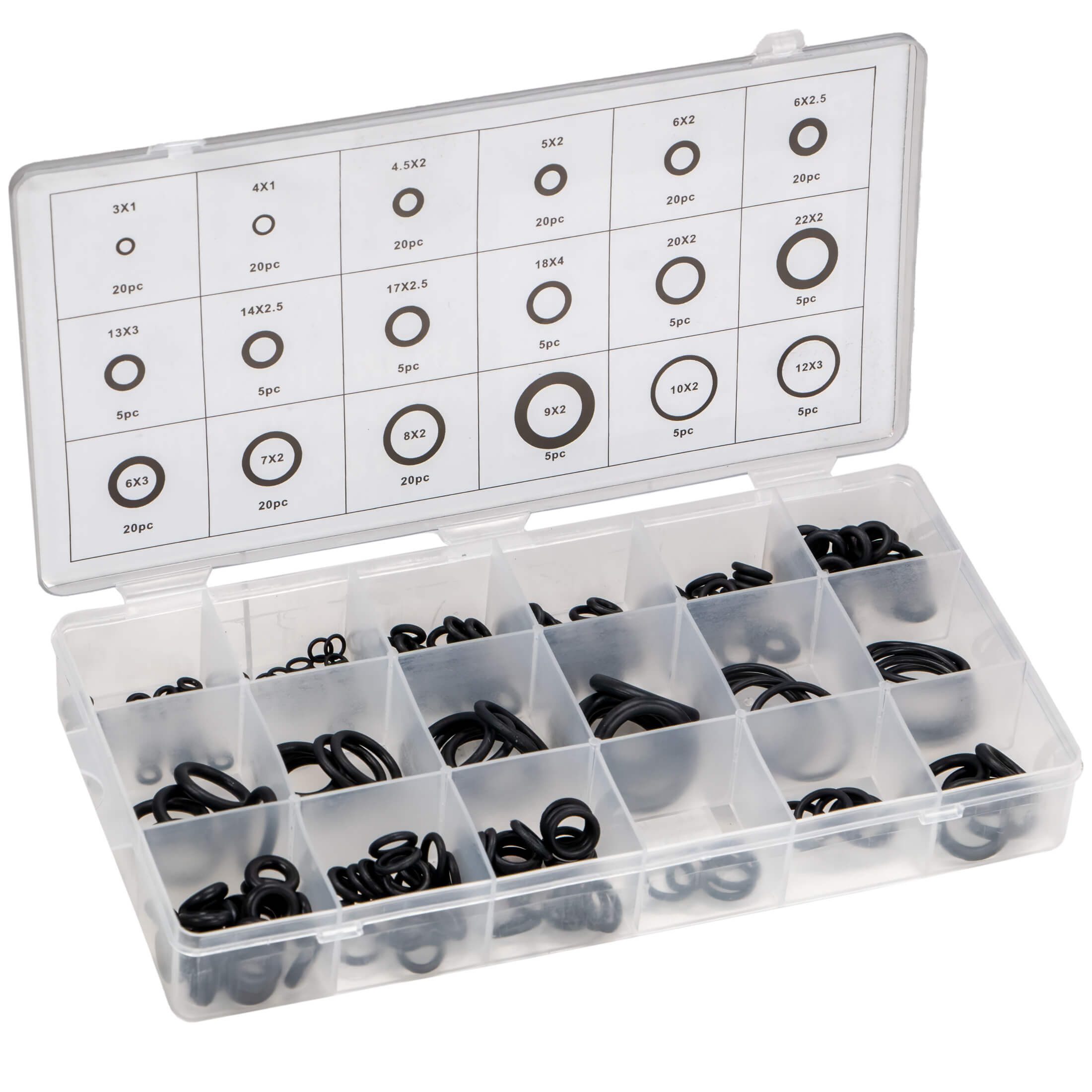 Beast Dichtungsring O-Ringe Dichtringe Dichtungen Sortiment Dichtungsringe 225 teilig (225-St), 18 Größen, 3-22mm