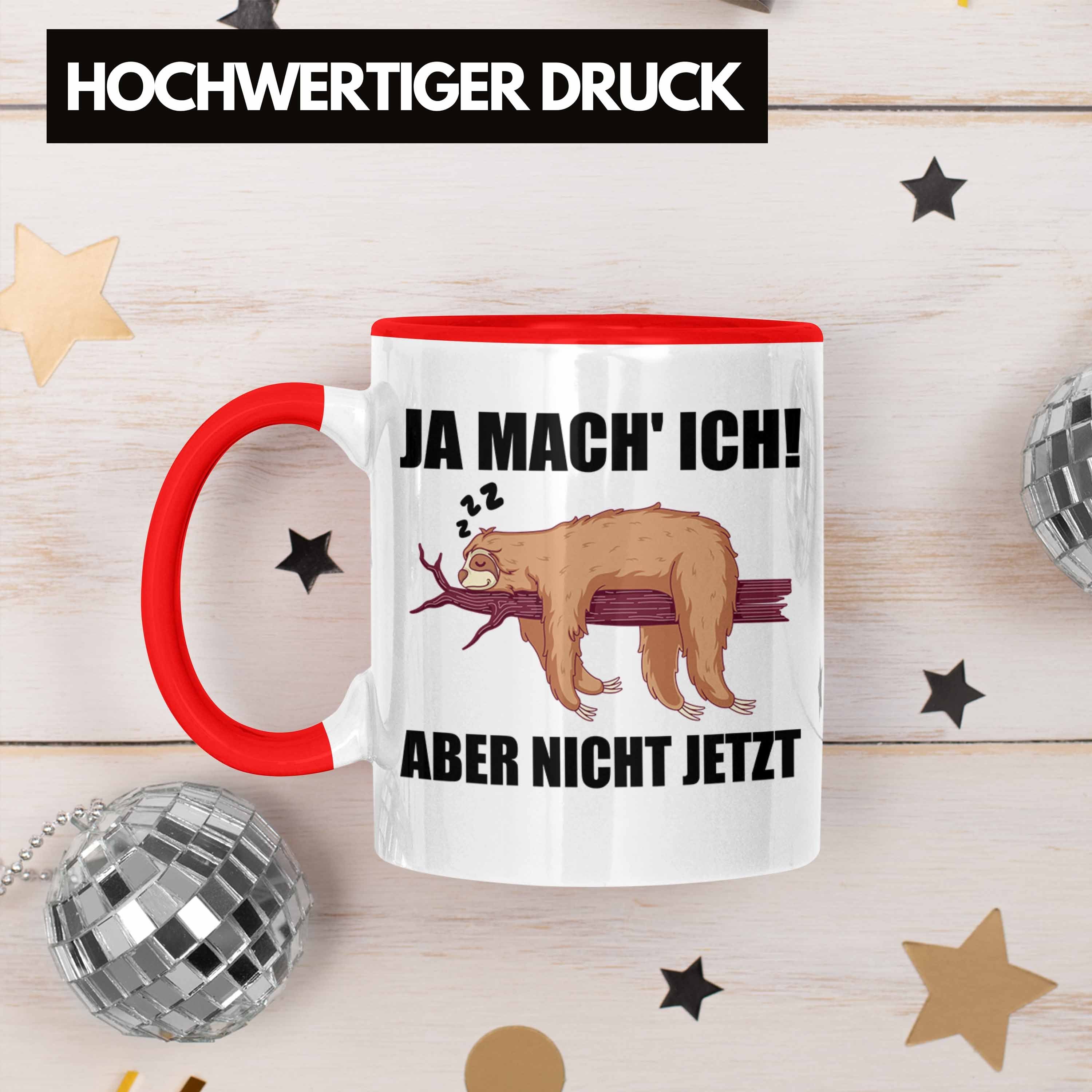 Faultier für Tasse Spruch Tasse Abschiedsgeschenk - Trendation Lustige Trendation Rot Arbeitskollege Geschenk Mitarbeiter