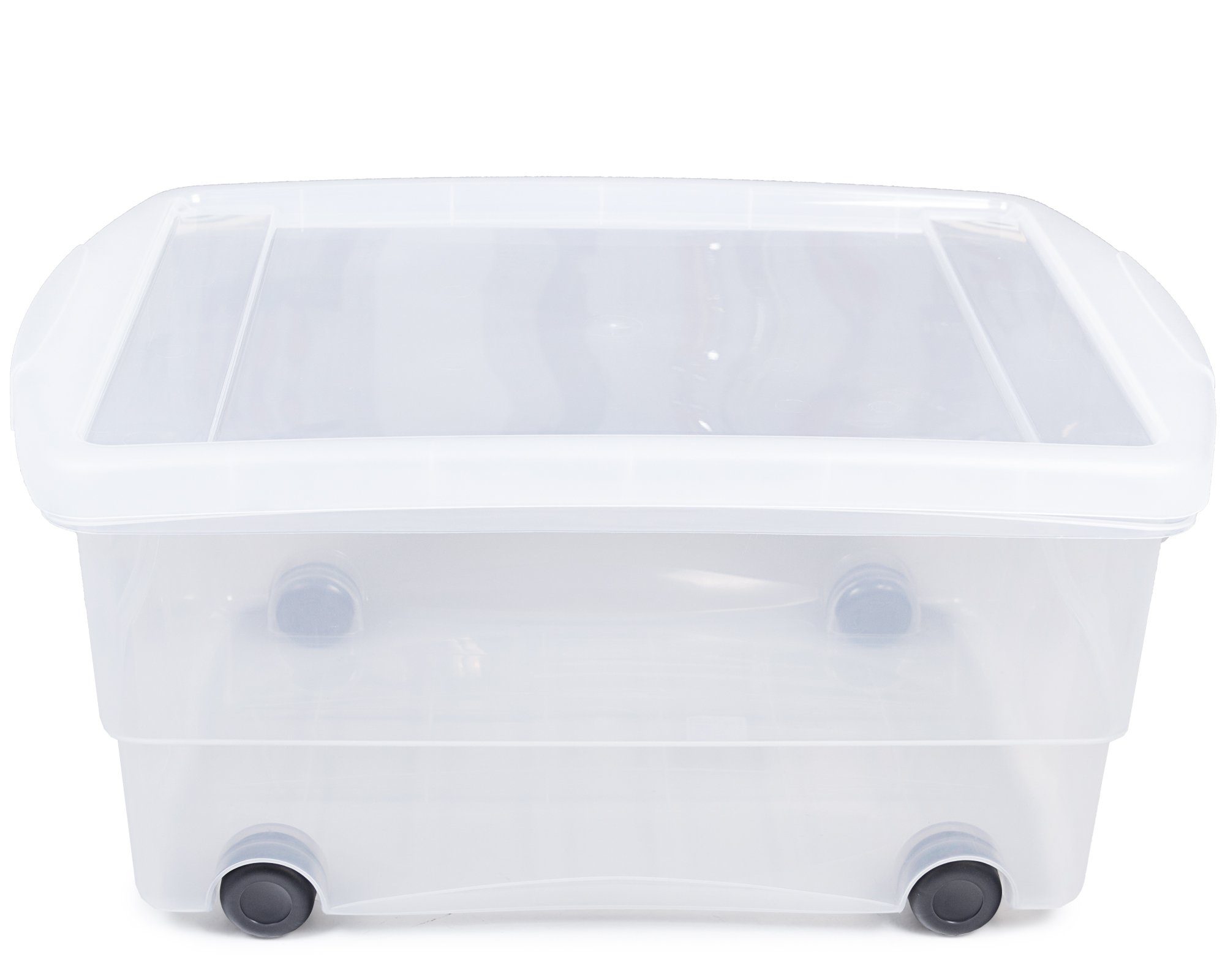 ONDIS24 Aufbewahrungsbox Kunststoffbox, Rollbox, Spielzeugkiste, Aufbewahrungsbox, mit Deckel und Rollen, stapelbar