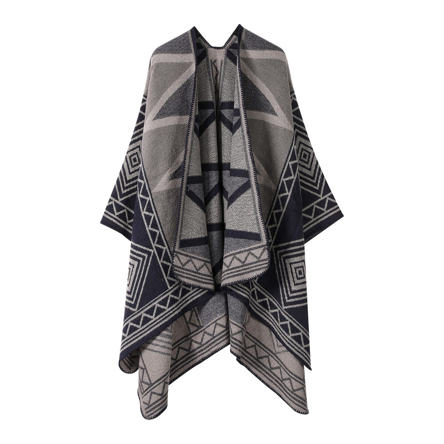 Refttenw Poncho Warmer Damen-Tuch,Vorne öffnender Tuch,Schal günstig online kaufen