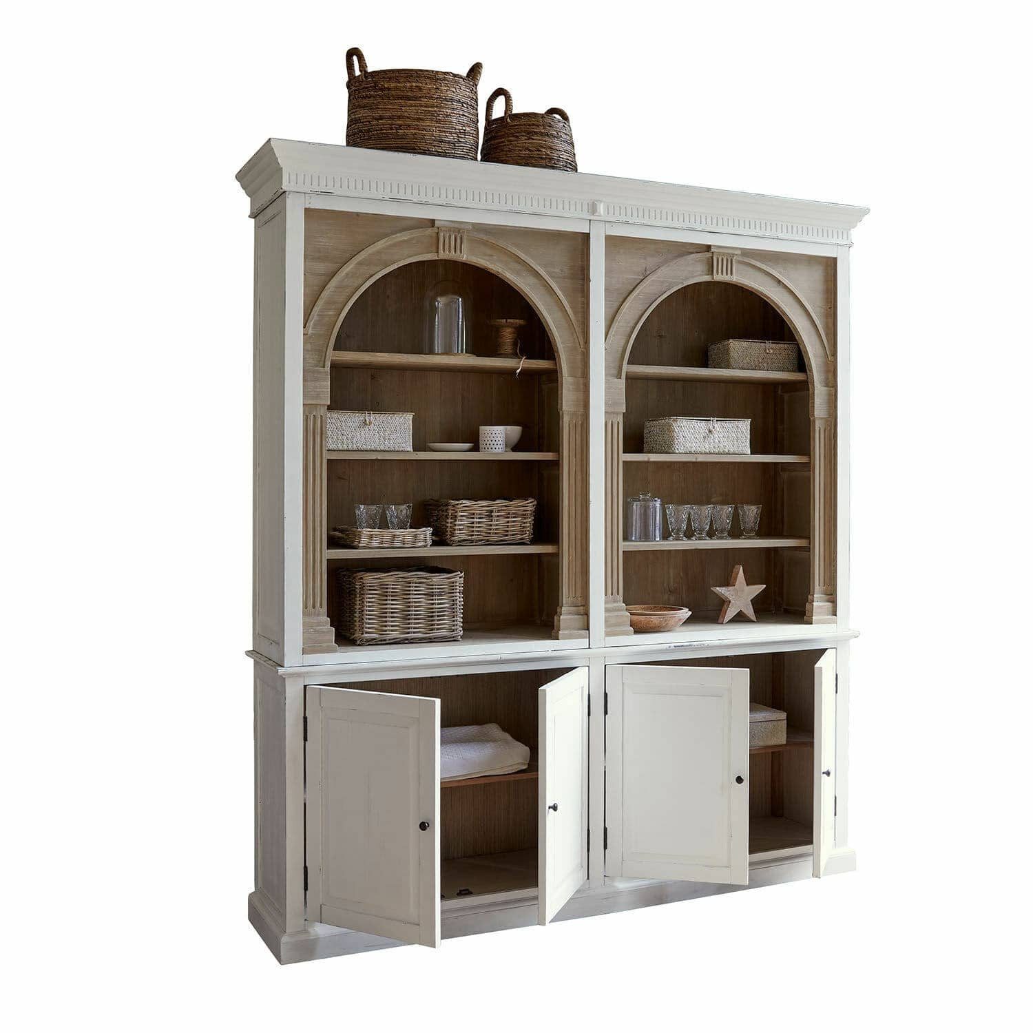 Mirabeau Hochschrank Schrank Brenneville weiß/braun