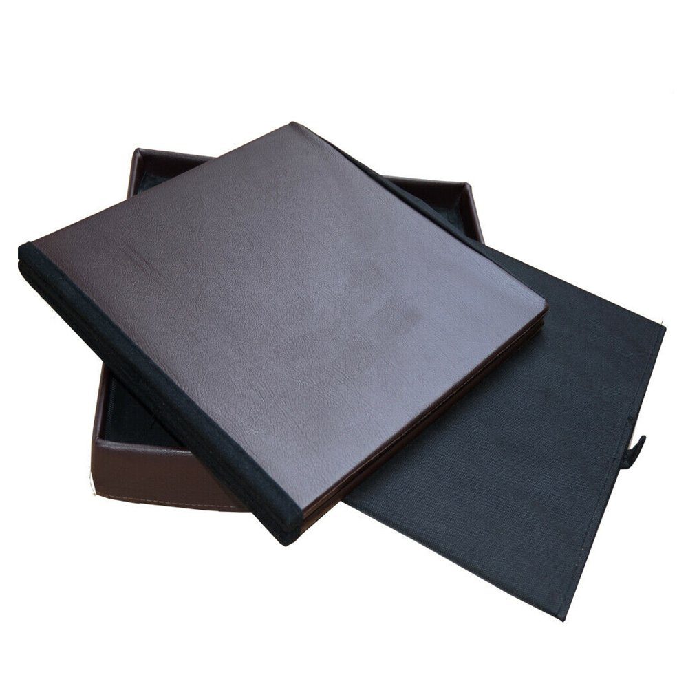 style home Sitzhocker mit Stauraum faltbare Sitzwürfel (Sitztruhe aus Kunstleder, 38 x 38 x 38 cm Braun), gepolstert Sitzbank Fußhocker für Wohnzimmer Schlafzimmer