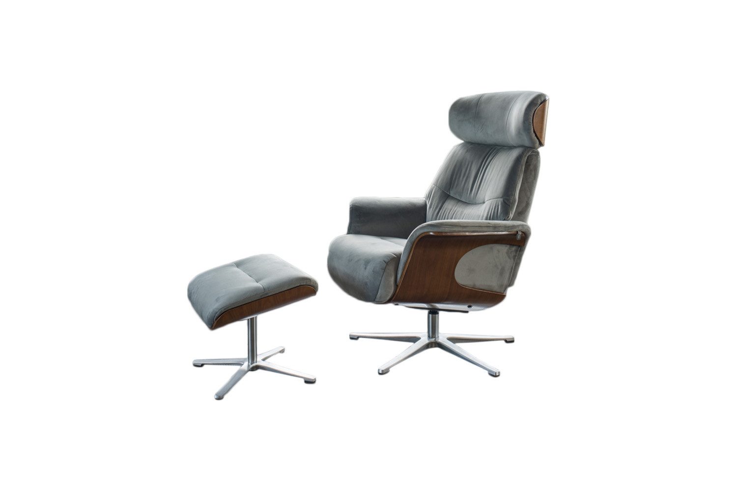 KAWOLA Relaxsessel TOSAR, Drehsessel mit Hocker günstig online kaufen