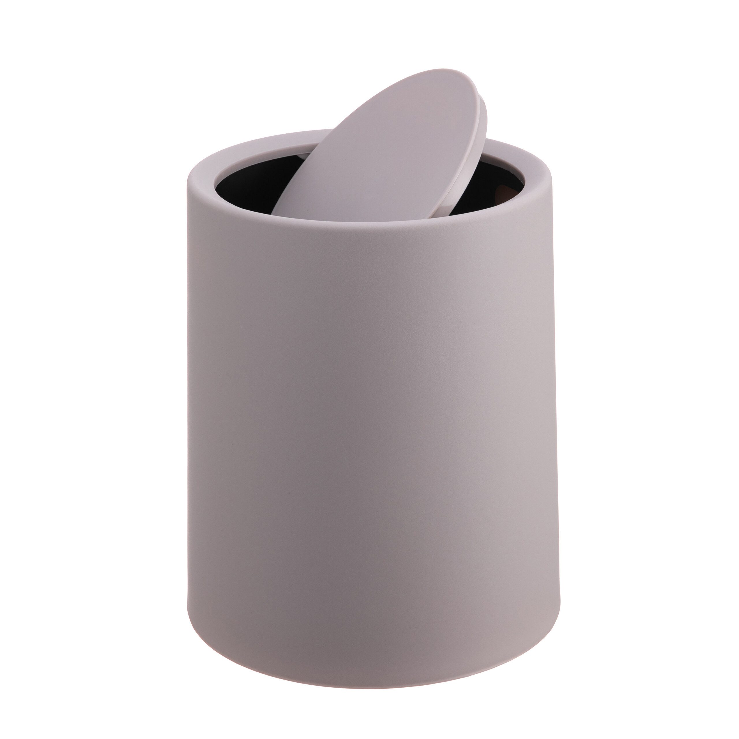 relaxdays Kosmetikeimer mit Schwingdeckel 6 Lit, Beige