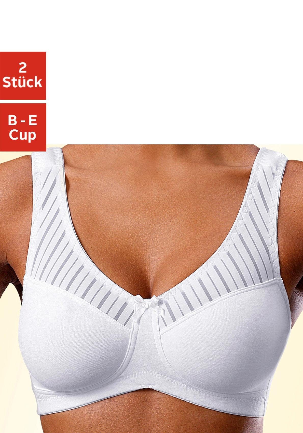 Nuance by Lascana Soft-BH (Packung, 2 Stück) ohne Bügel, Baumwoll-Qualität – auch ideal für große Größen