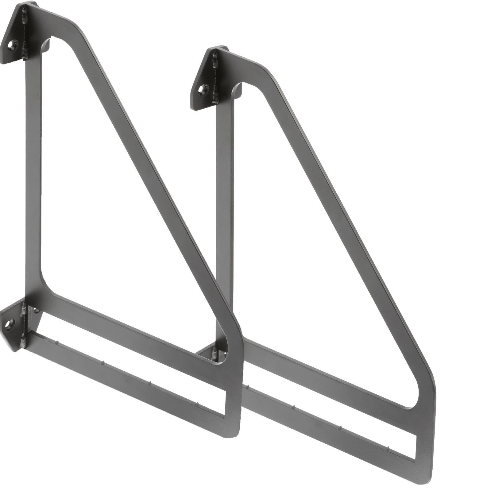 SO-TECH® Wandregalhalter Regalkonsole RK09 schwarz Stahl Regalwinkel für Holzplatten, 2-tlg., Tragkraft je Paar: 20 kg