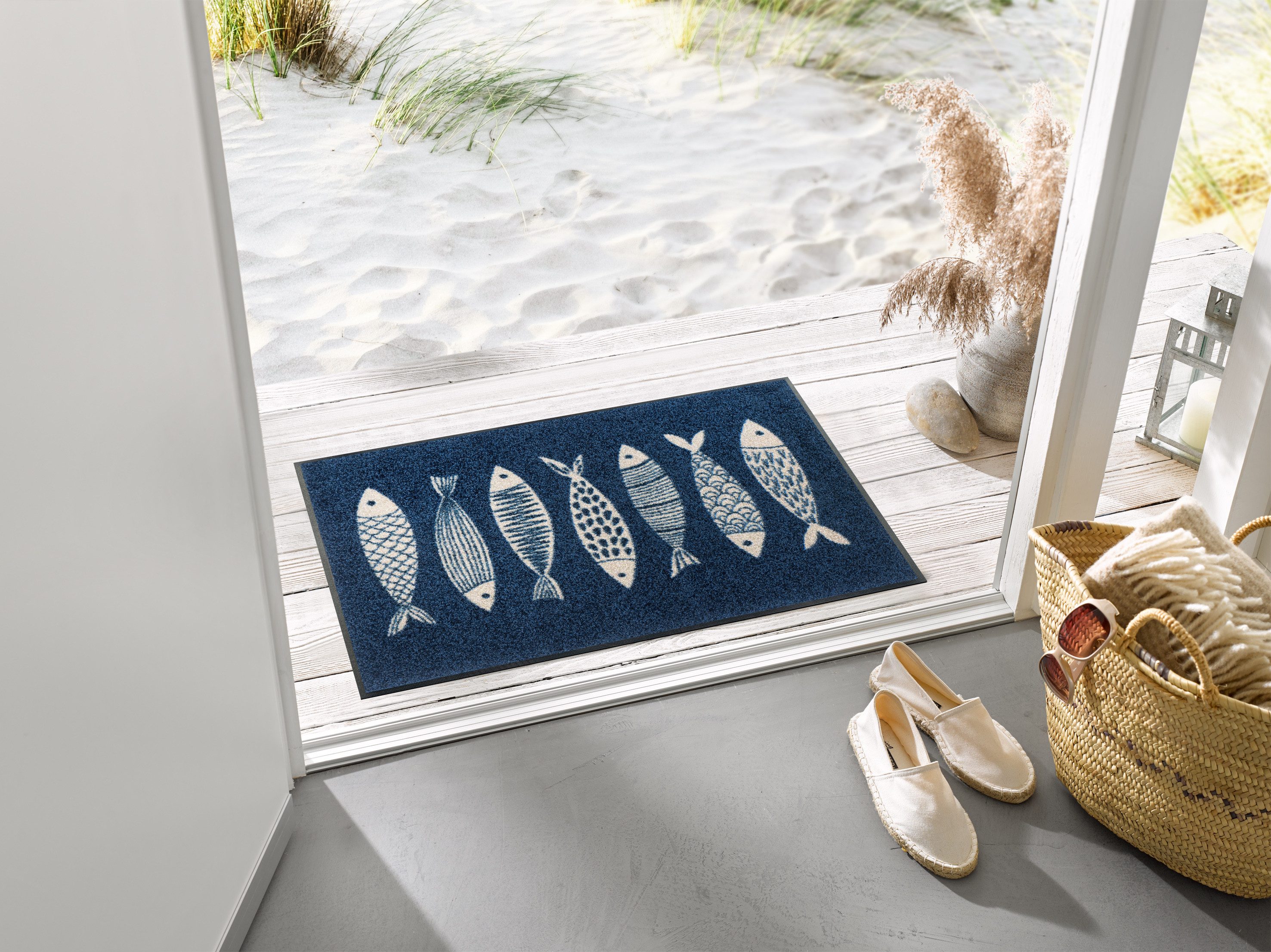wash+dry by Kleen-Tex Fußmatte Fish Tango, rechteckig, Höhe: 7 mm günstig online kaufen