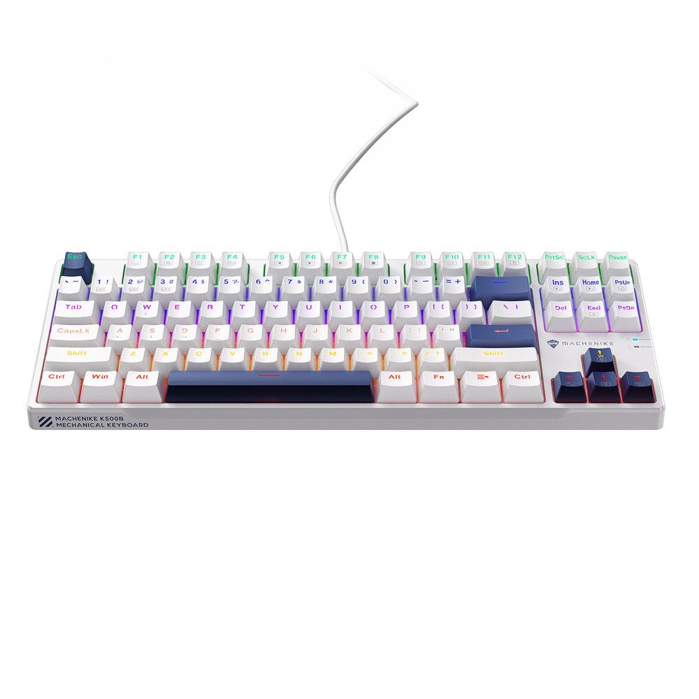 Machenike Spieletastatur Mechaniktastatur Computertastatur Gaming-Tastatur (Hot-Swap, RGB, 87 Tasten, N-Key-Rollover)