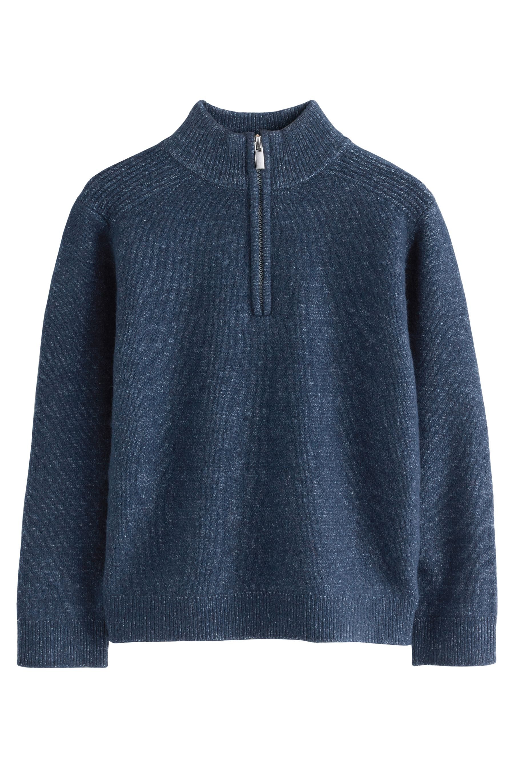 Troyer Strickpullover mit Reißverschlusskragen