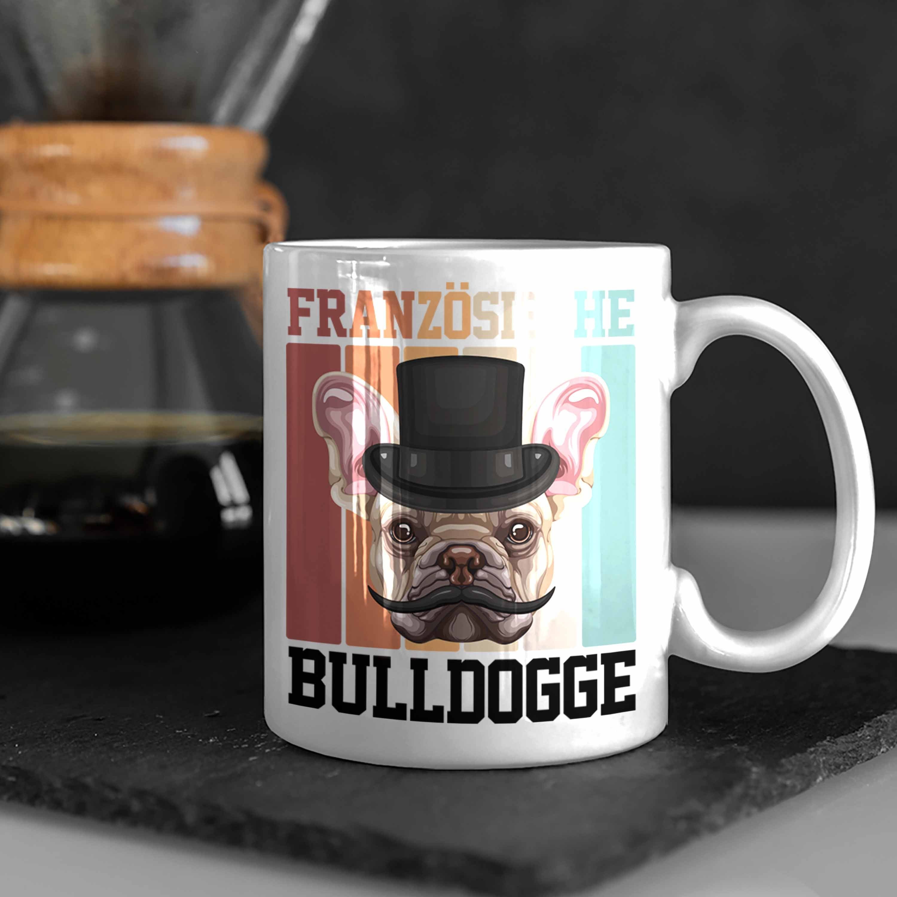 Trendation Lustiger Geschenk Weiss Tasse Besitzer Spruch Bulldogge Französische Geschen Tasse