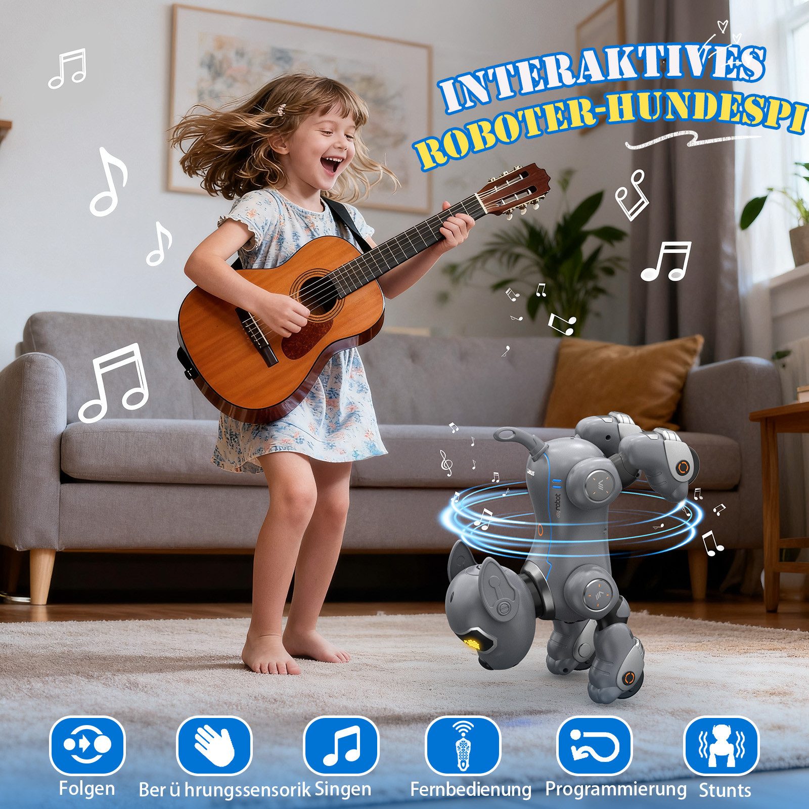 Fanttik RC-Roboter Roboter Hund Kinder Ferngesteuerter Spielzeug-Festival G günstig online kaufen