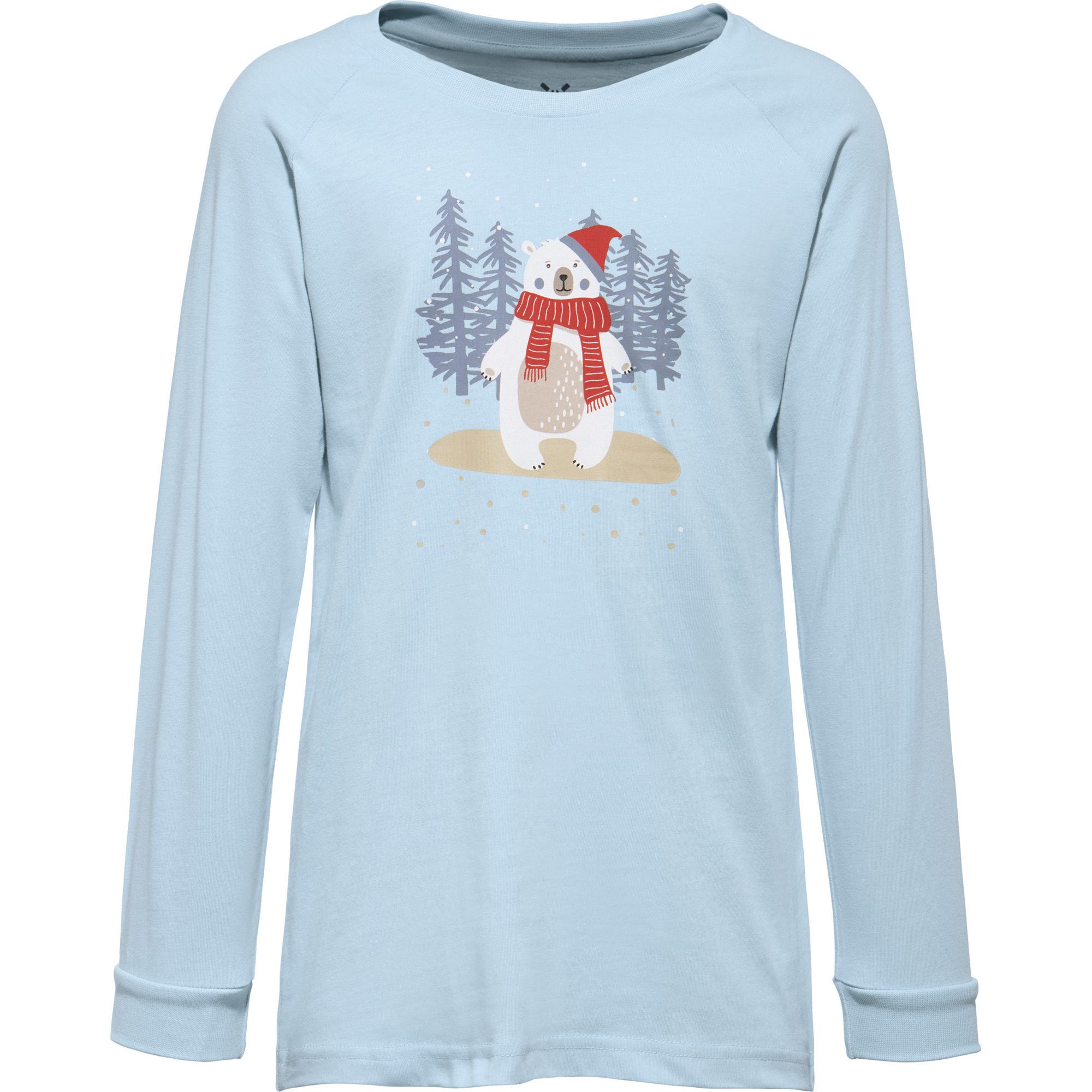 Erwin Müller Pyjama Kinder-Schlafanzug Single-Jersey gemustert: Hose/Tiermotive: Oberteil, Eisbär