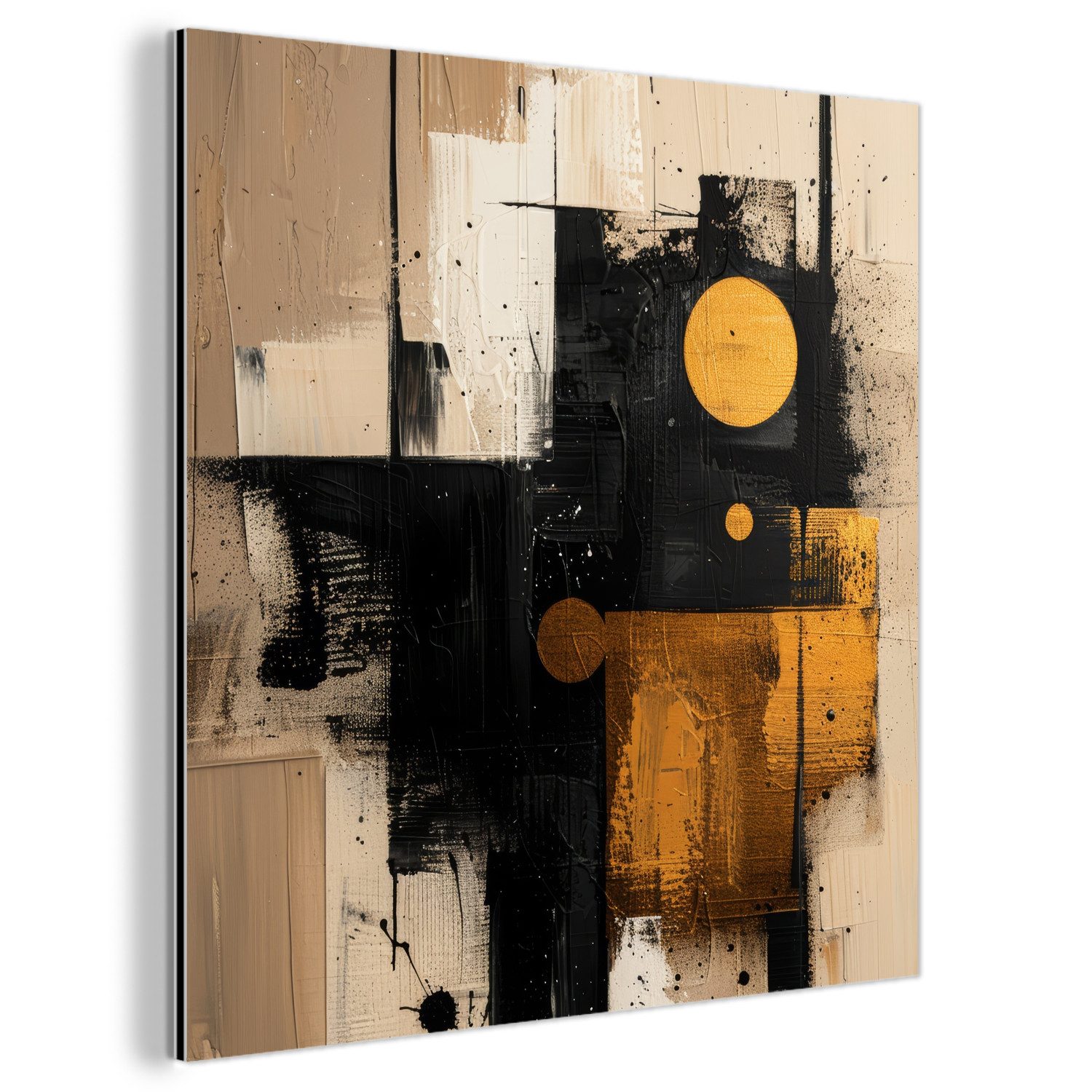 MuchoWow Metallbild Abstrakt - Schwarz - günstig online kaufen