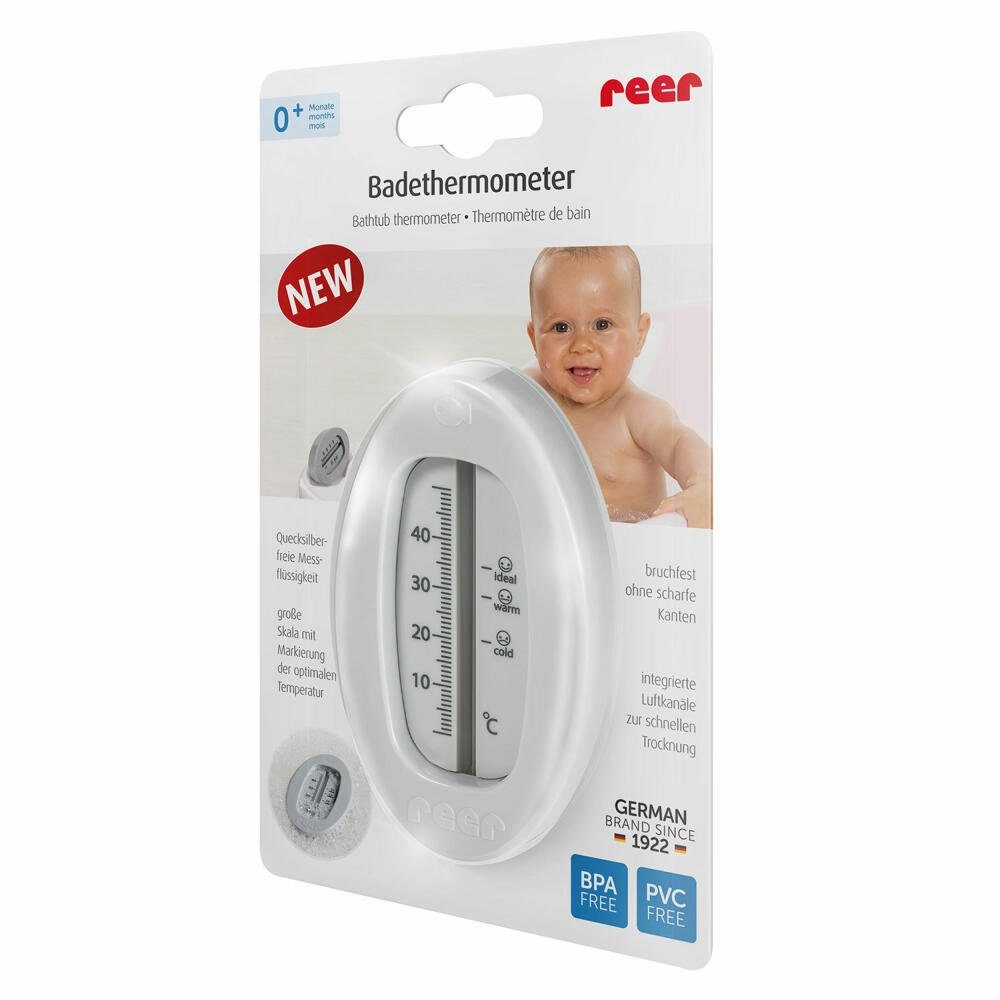 Reer Badethermometer Oval Grau