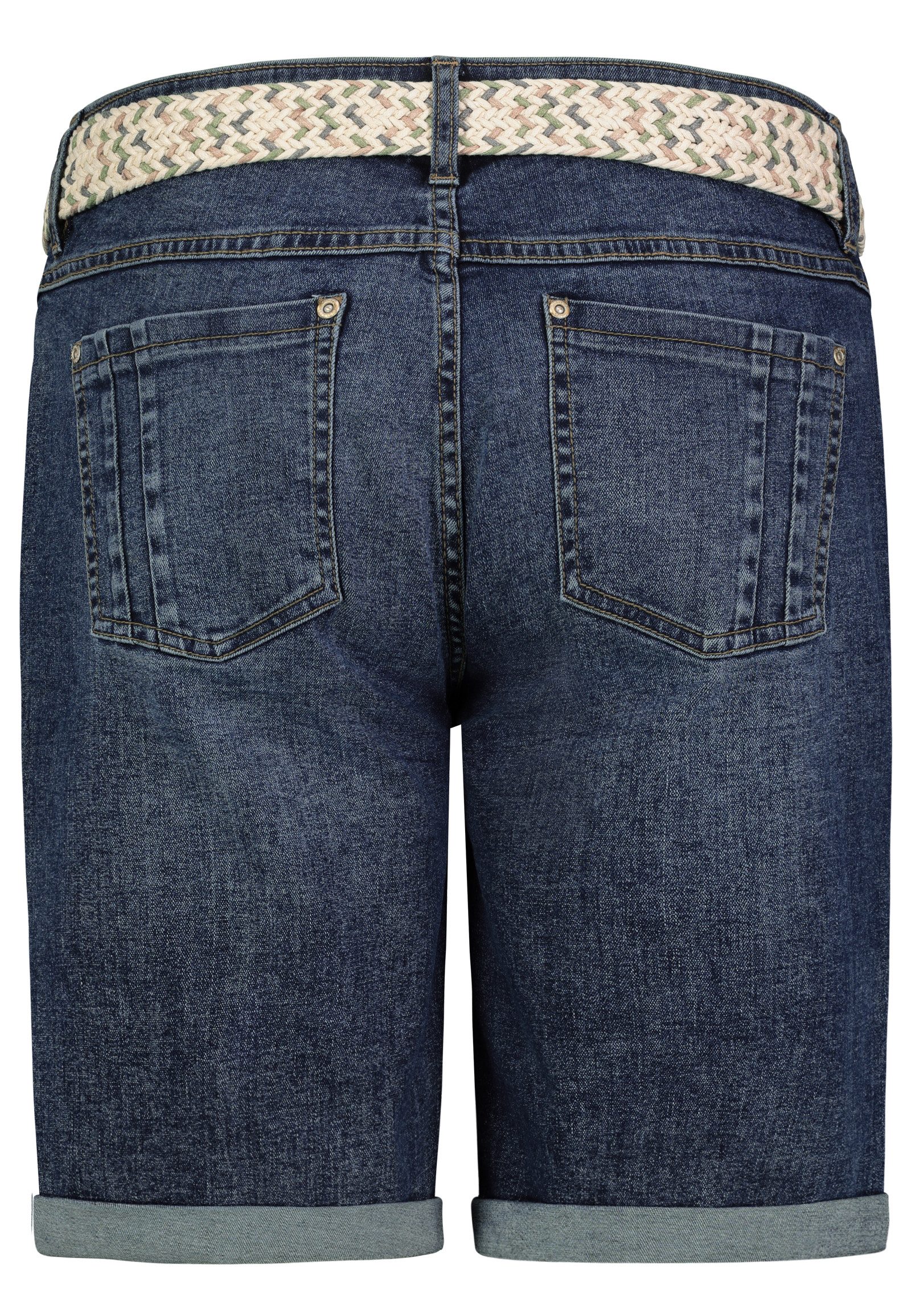 SUBLEVEL Bermudas (1-tlg) SUBLEVEL Damen Jeans Bermuda – Blau Jeans-Shorts mit Gürte