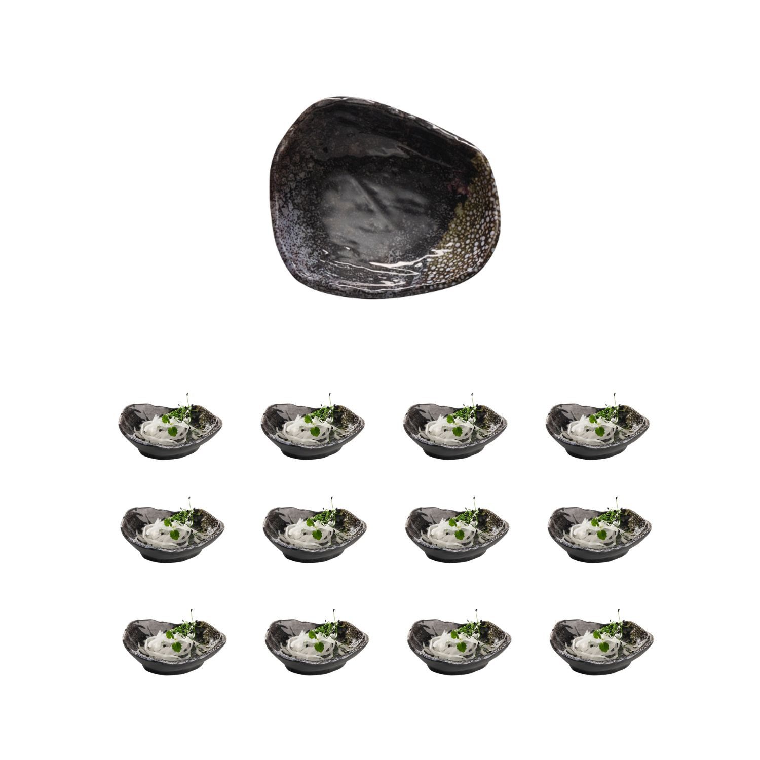 APS Schale UMI, Melamin, (Set, 12-tlg), Melamin, 10 x 8,5 cm, 50 ml, spülmaschinengeeignet